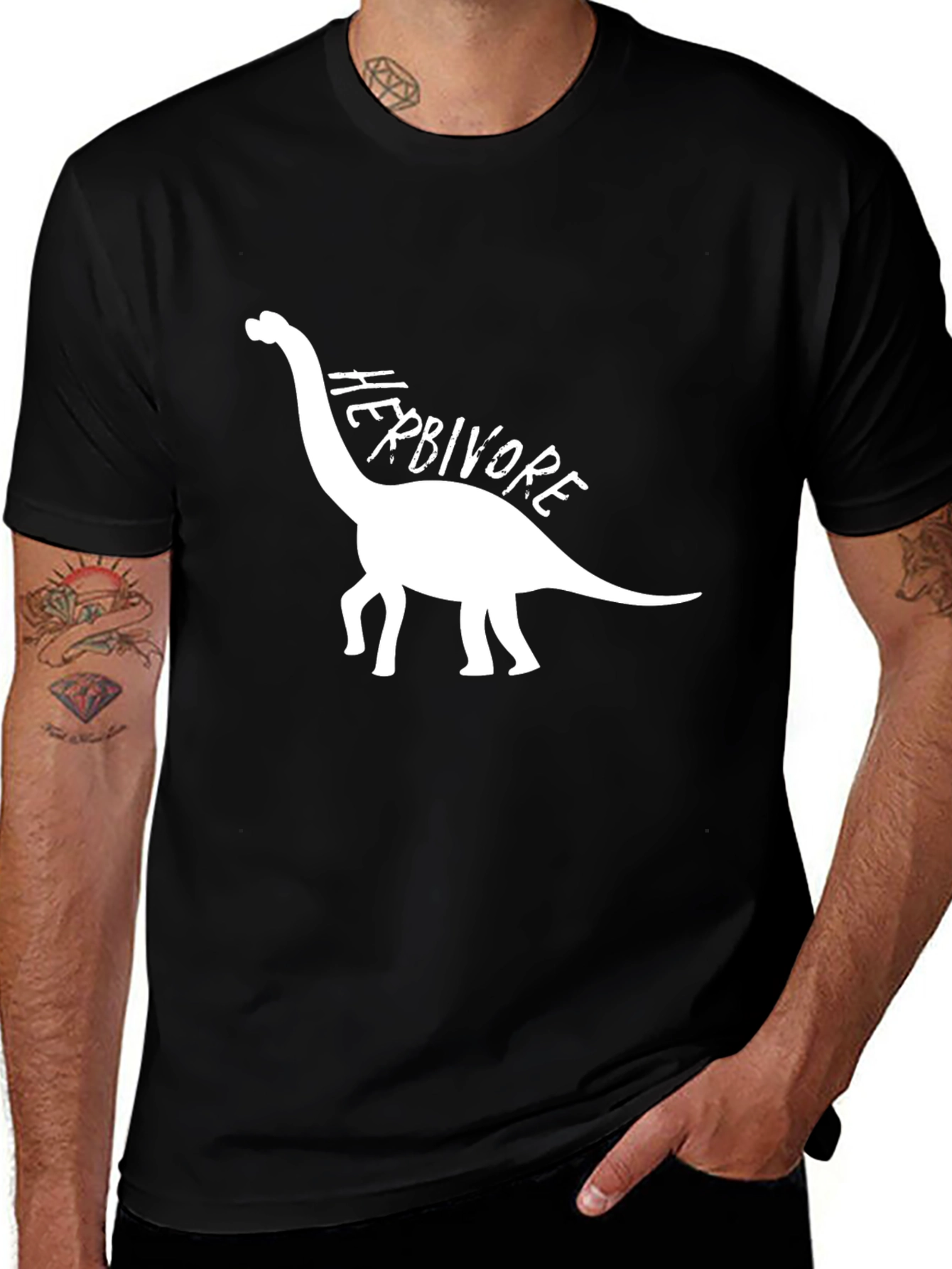 Variant 25 of Herbivore Dinosaur Graphic T-Shirt - Black
