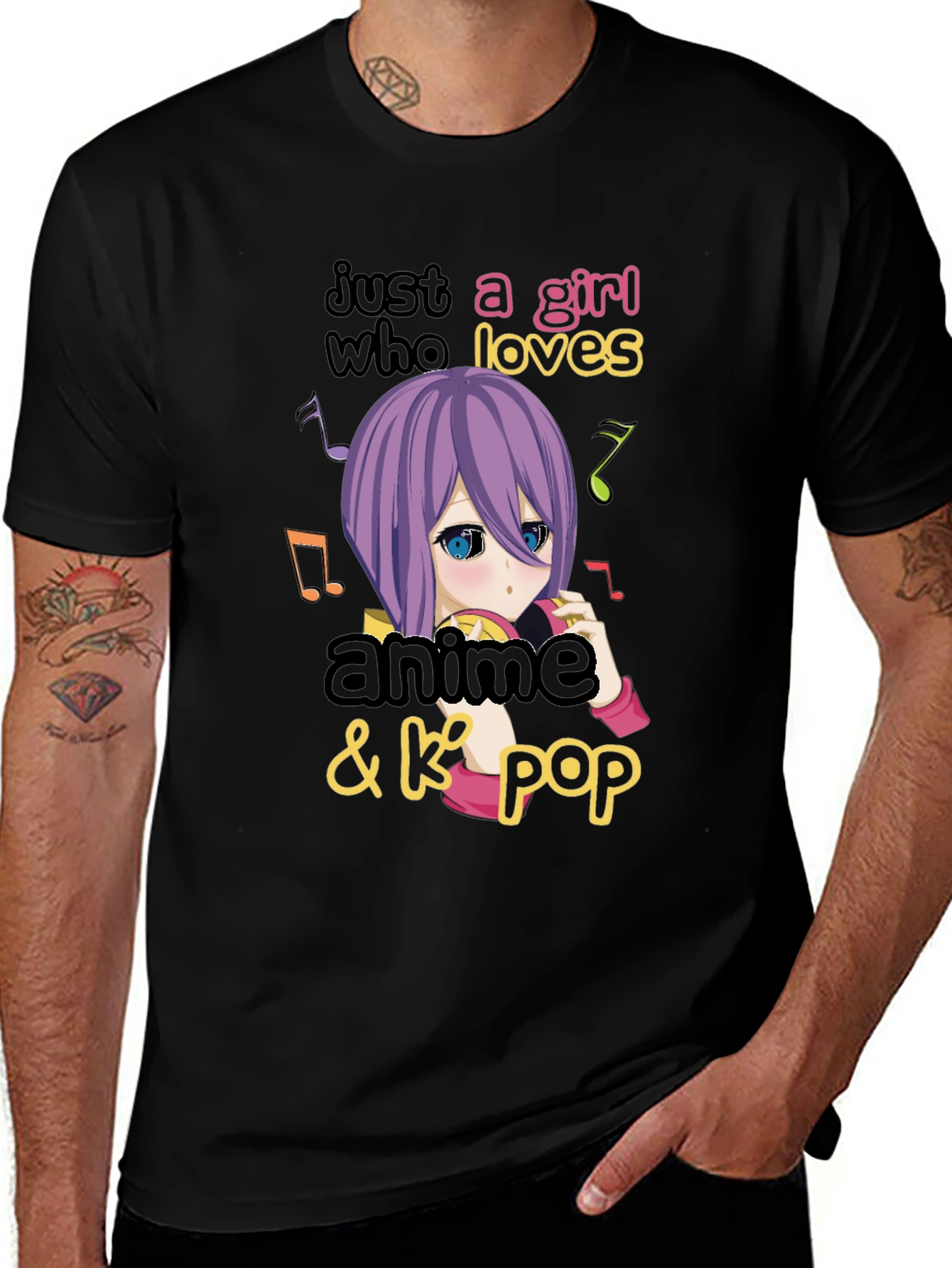 Variant 9 of Anime & K-Pop Girl T-Shirt - Music Lover Tee
