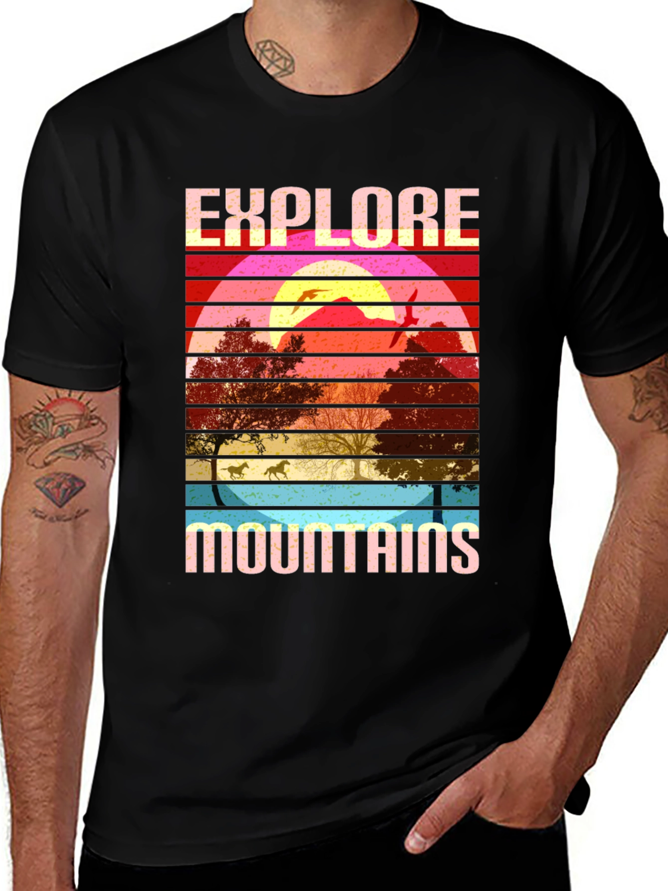Variant 19 of Explore Mountains Graphic Tee