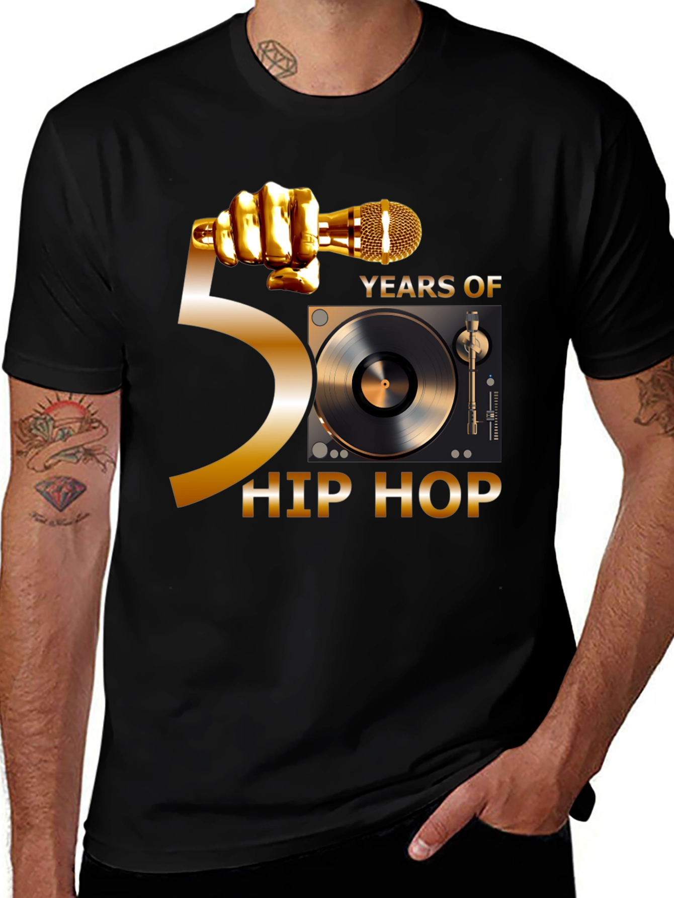 Variant 14 of 50 Years of Hip Hop Black T-Shirt