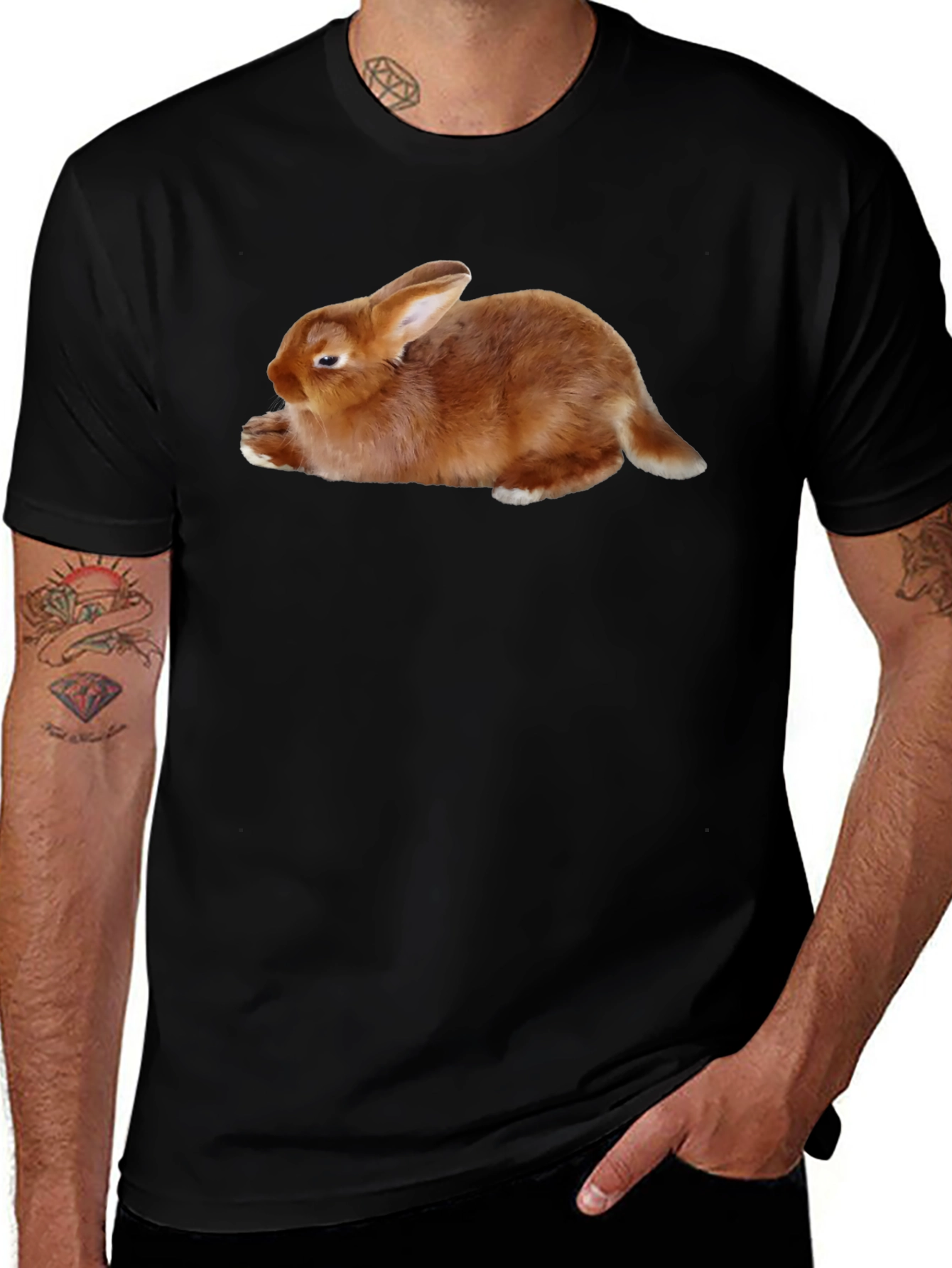 Variant 19 of Rabbit Graphic Tee - Unique Design