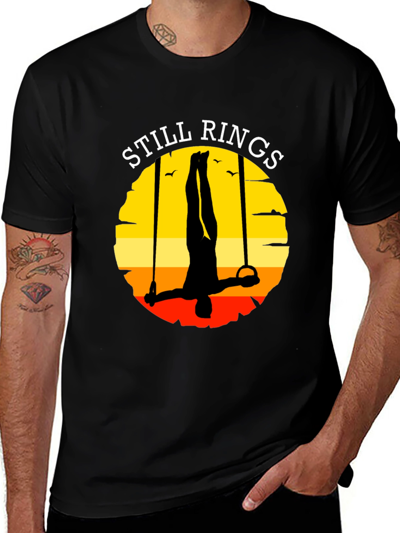 Variant 14 of Still Rings Graphic T-Shirt Gymnast Apparel