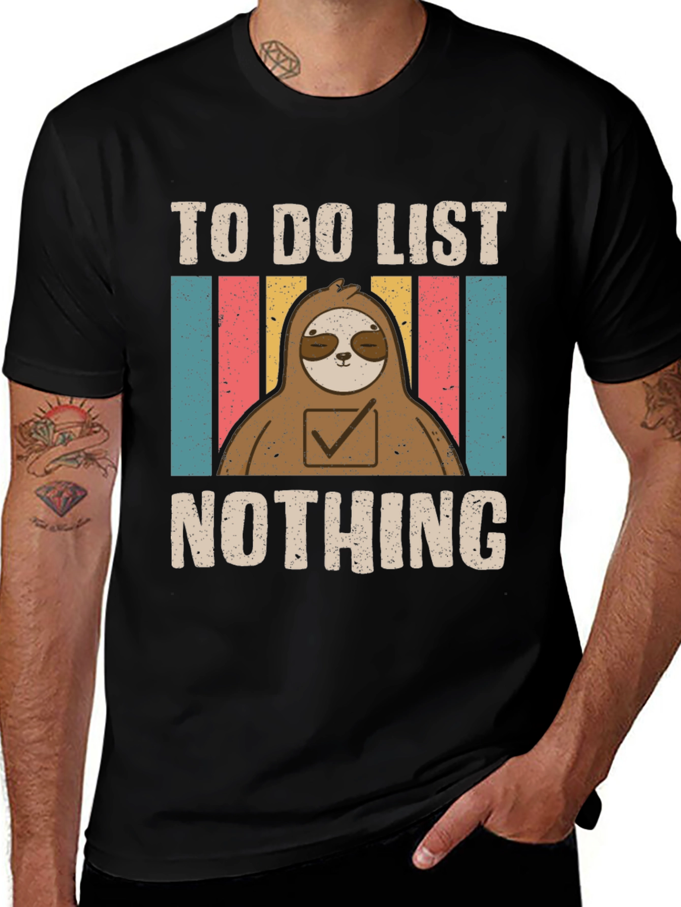 Variant 7 of To Do List Nothing Sloth Graphic T-Shirt