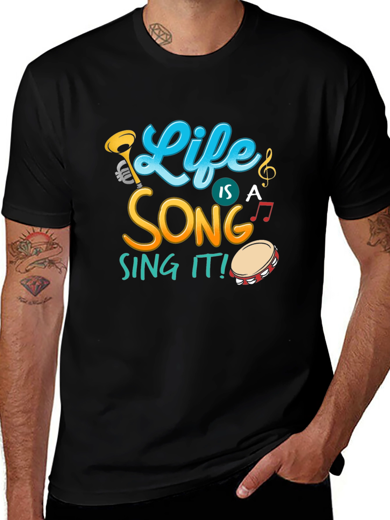 Life Is A Song Black T-Shirt