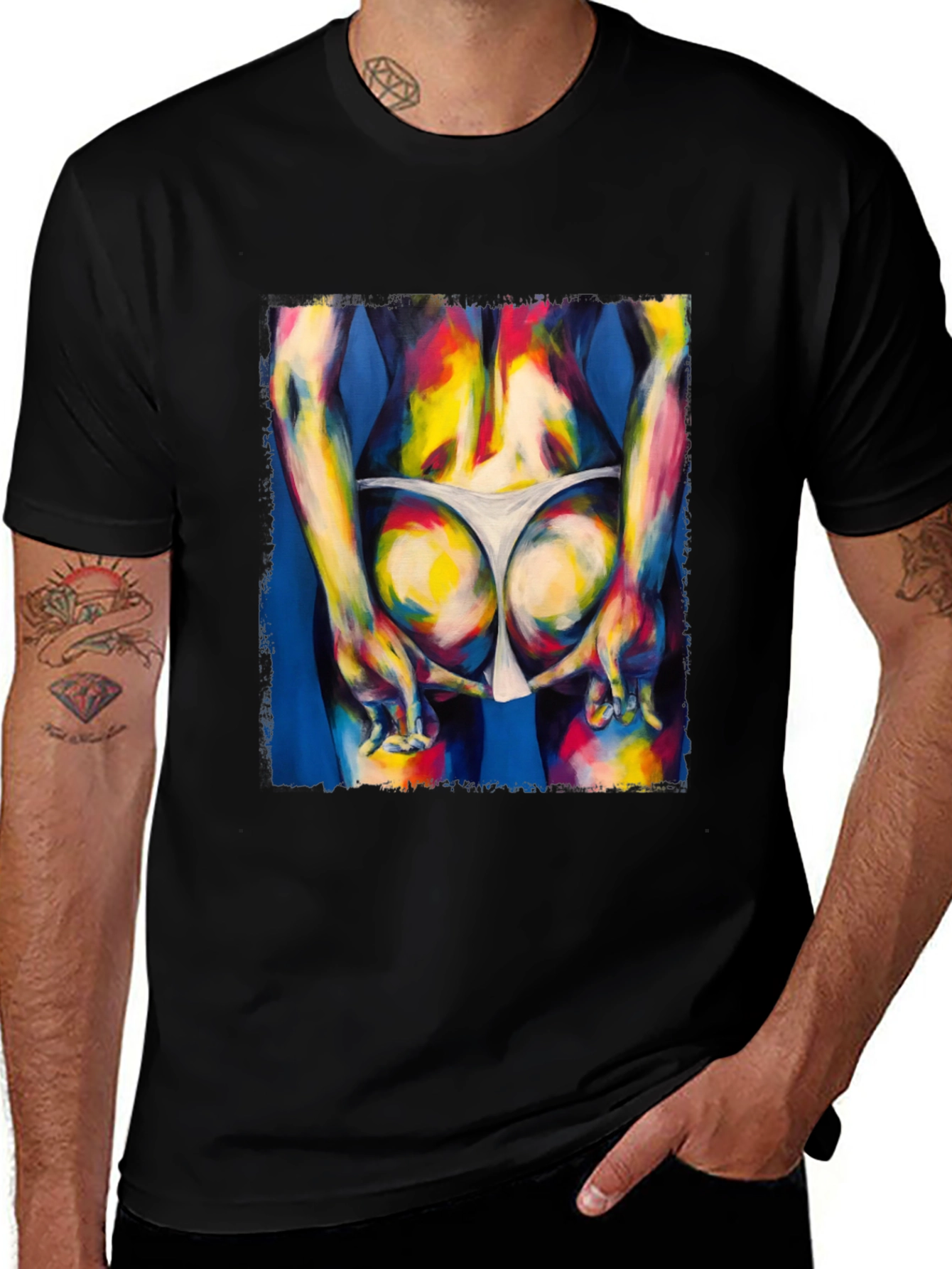 Variant 6 of Vibrant Painted Figure Graphic Tee