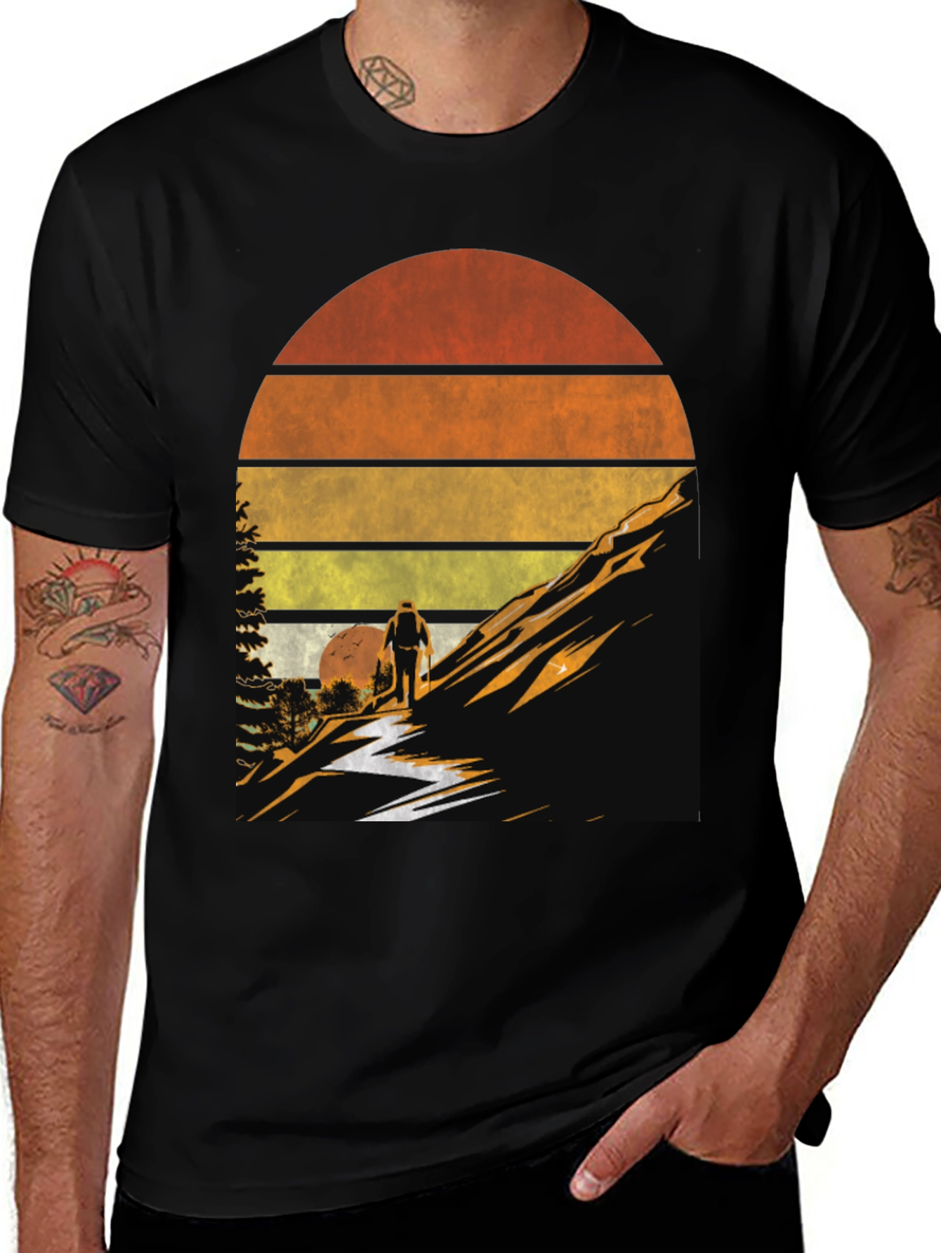 Variant 28 of Retro Hiking T-Shirt - Outdoor Adventure Tee