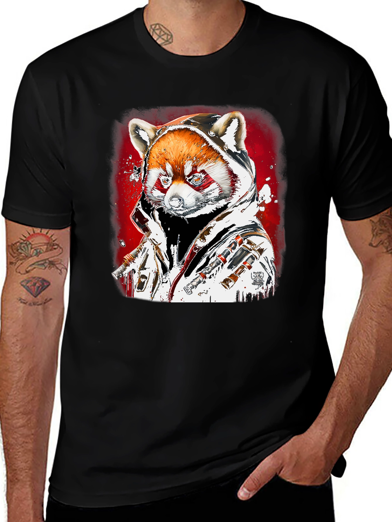 Variant 11 of Red Panda Graphic T-Shirt - Streetwear Style