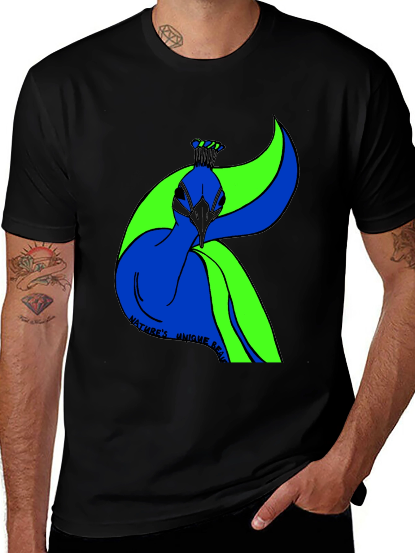 Variant 26 of Nature's Beauty Peacock Graphic Tee