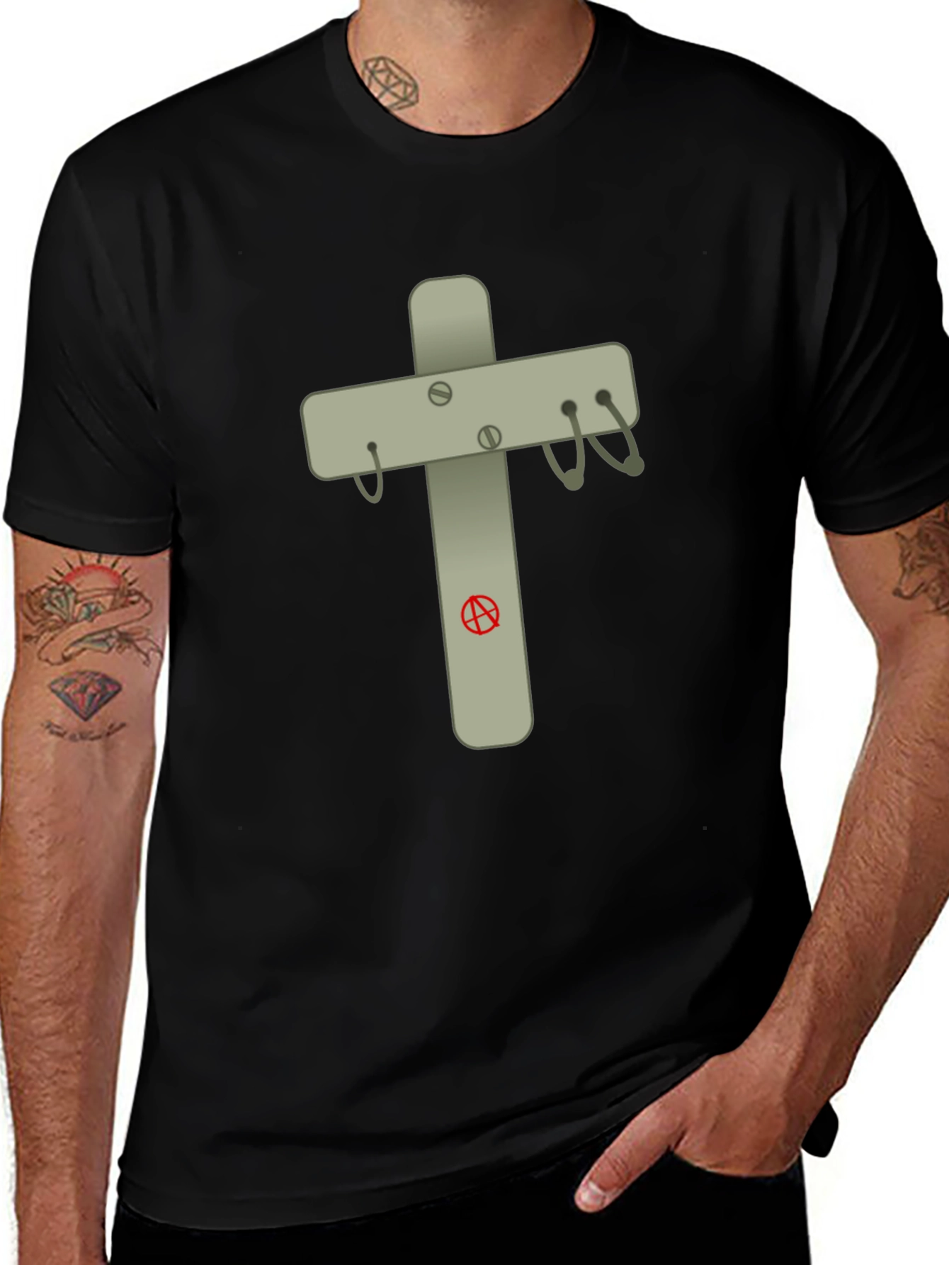 Variant 4 of Cross Piercing Anarchy T-Shirt