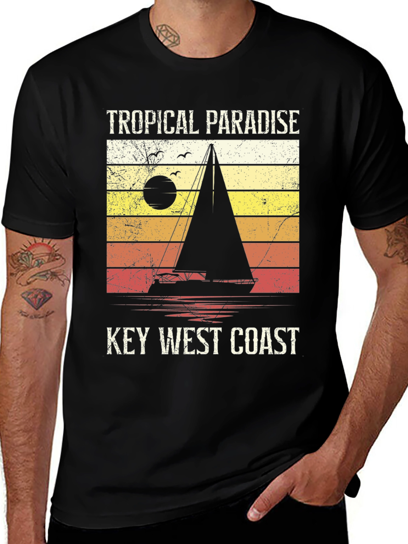 Variant 26 of Tropical Paradise Key West Coast T-Shirt