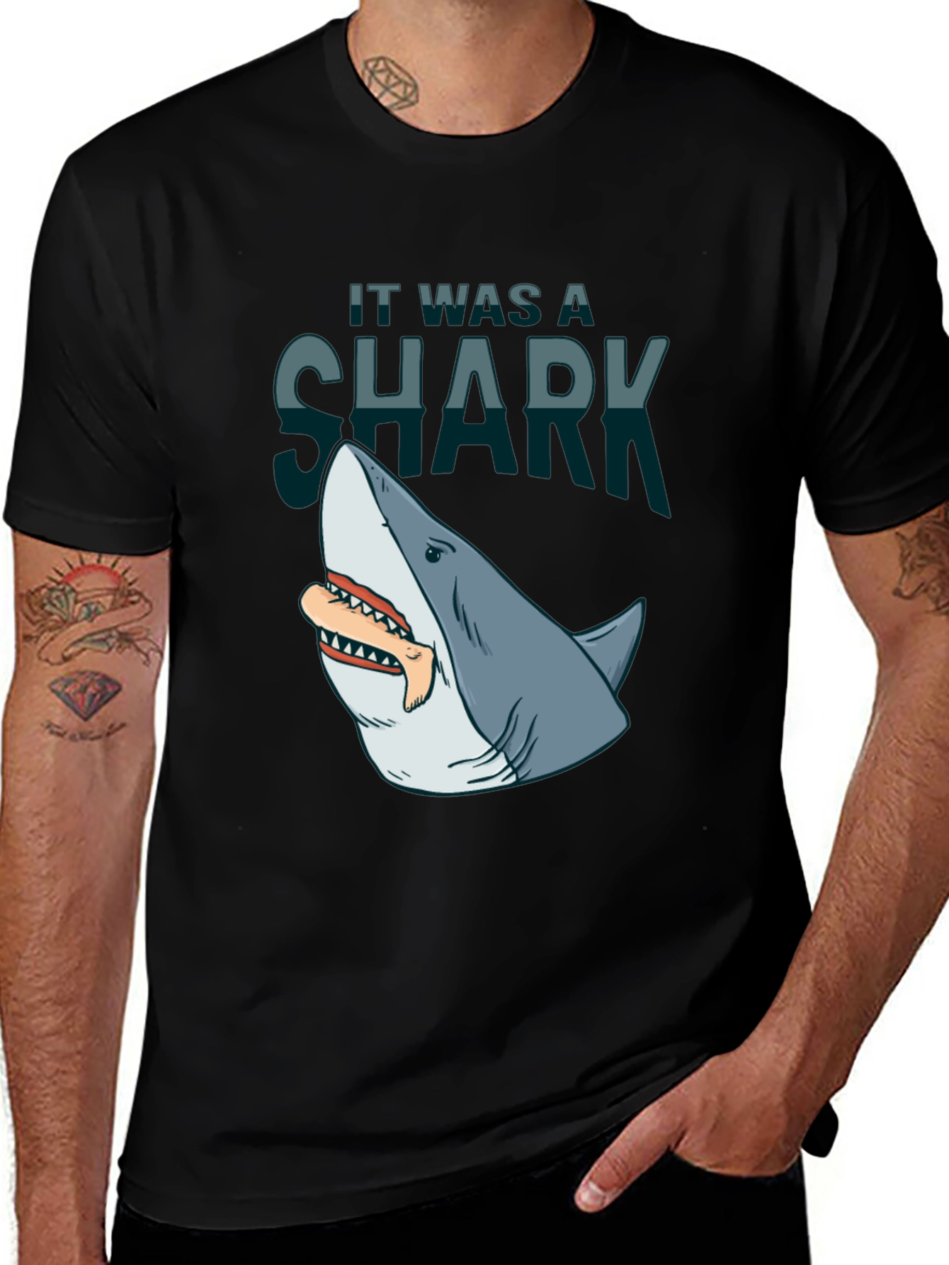 Variant 8 of Shark Attack T-Shirt: "It Was A Shark!" Graphic Tee