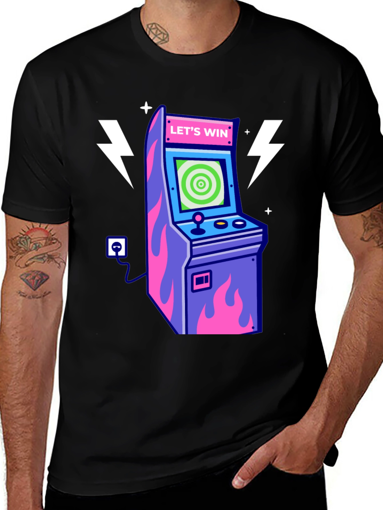 Variant 2 of Retro Arcade Game T-Shirt - Let's Win!
