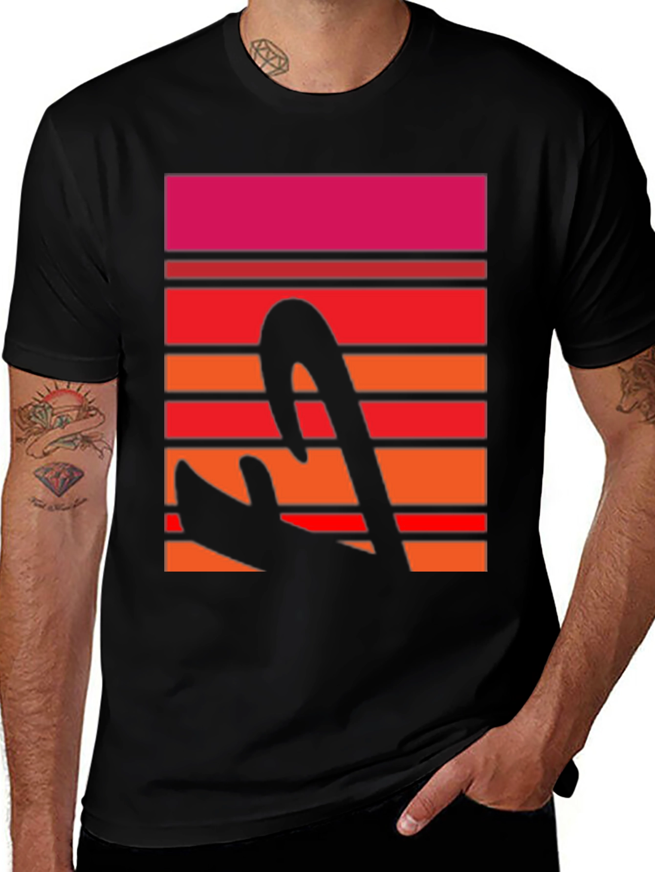 Variant 5 of Retro Sunset Graphic Tee - Stylish Comfort