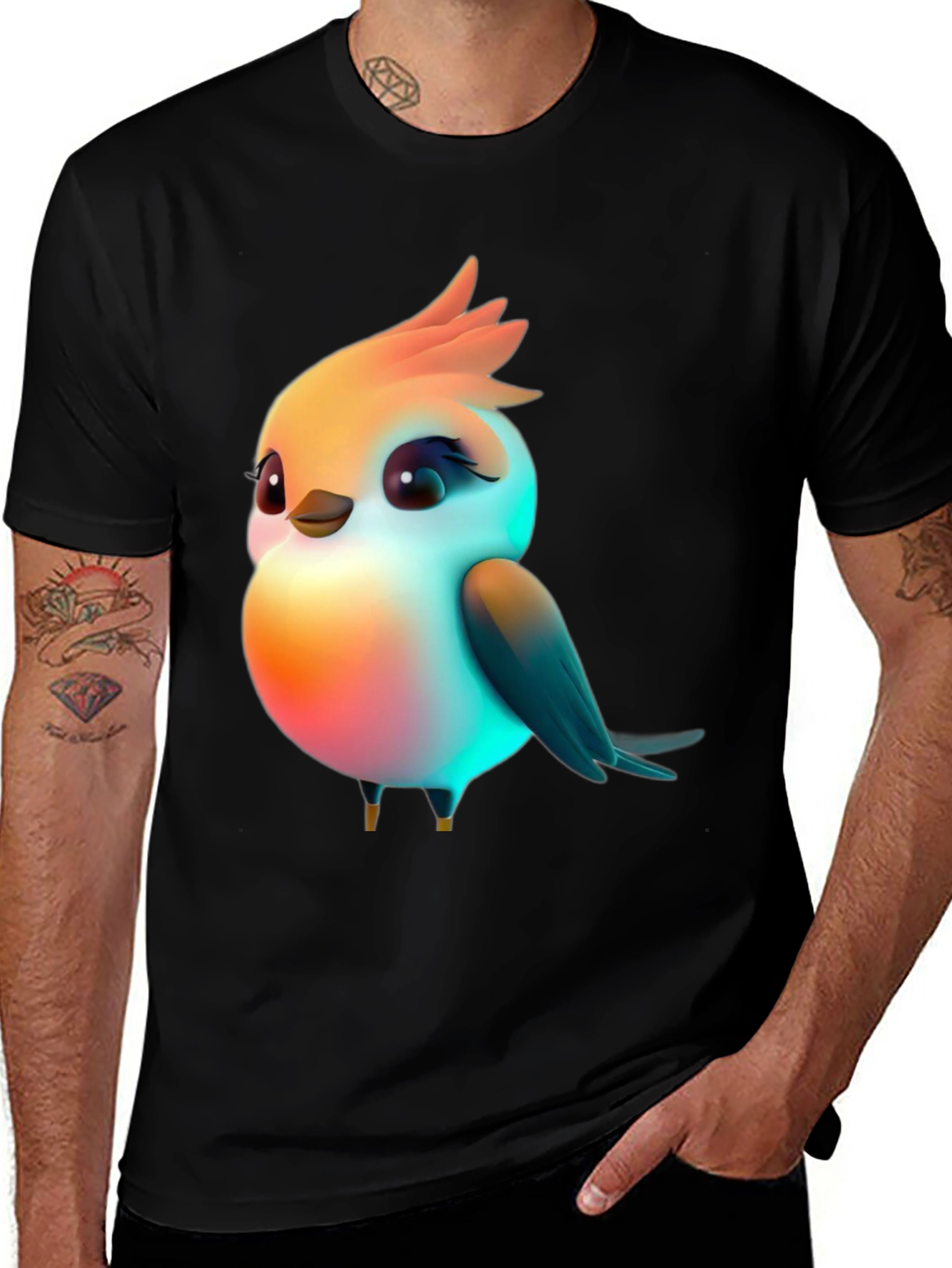 Variant 3 of Cute Bird Graphic T-Shirt