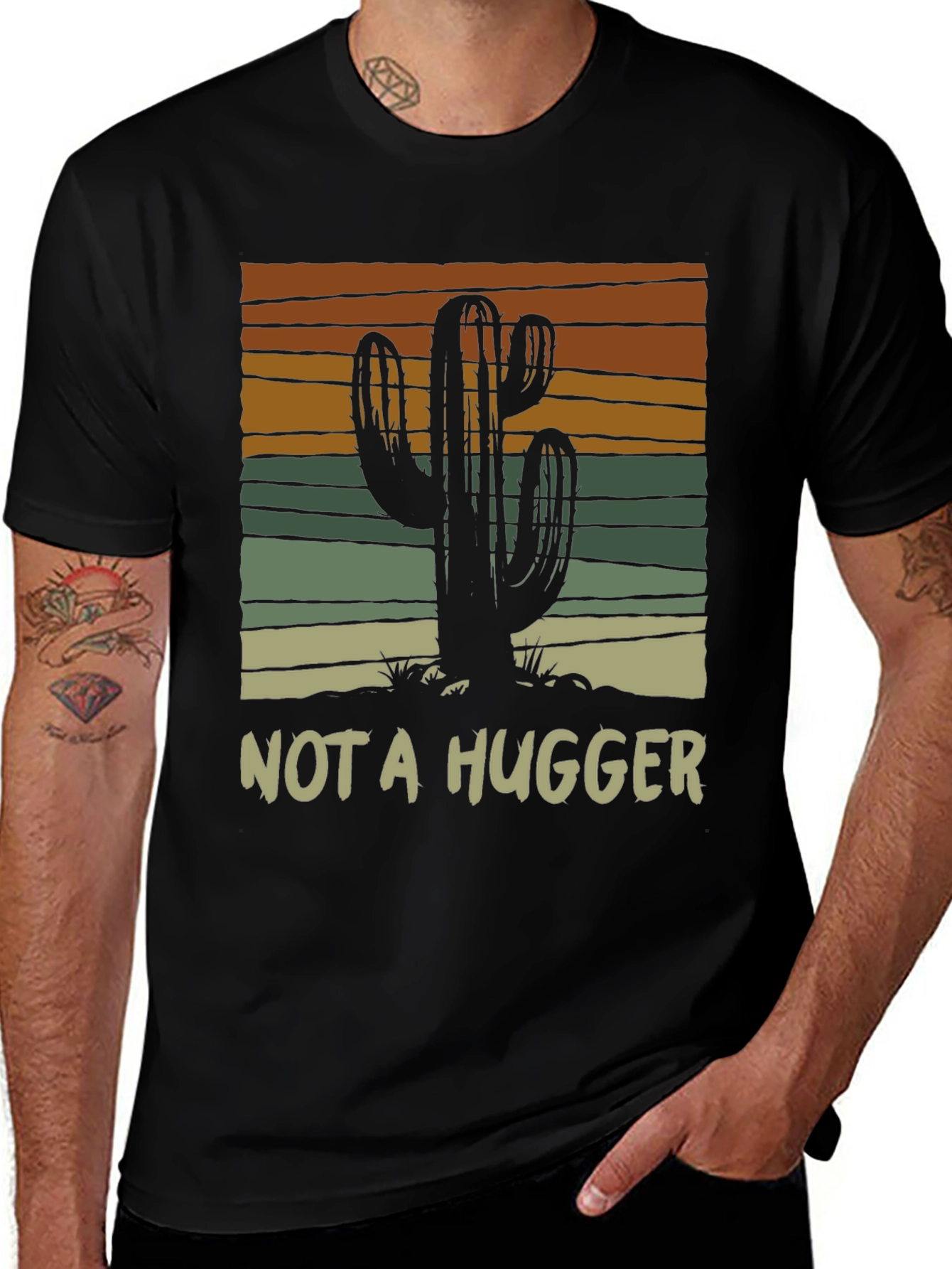 Variant 28 of Not A Hugger Cactus Graphic T-Shirt