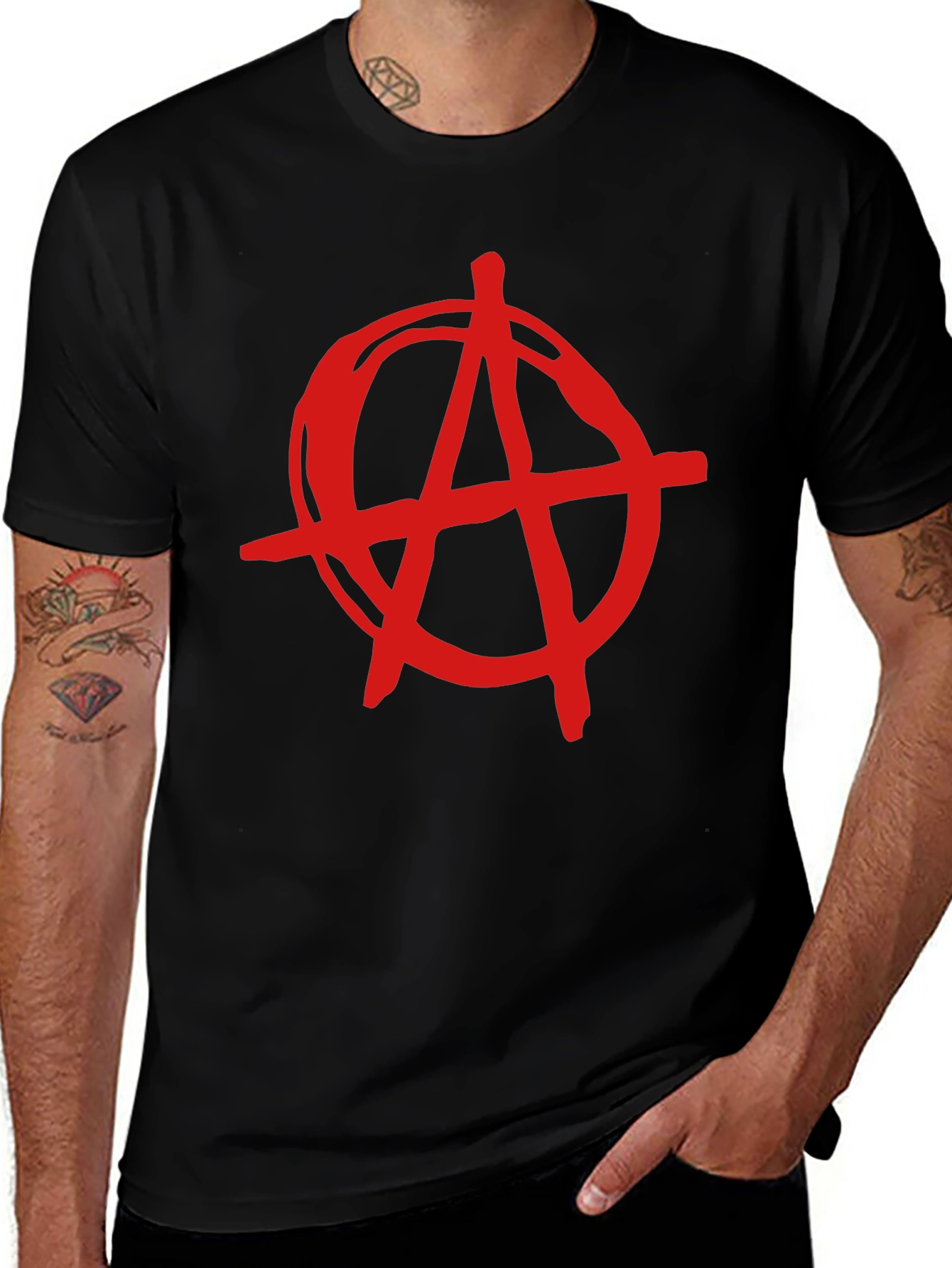 Variant 7 of Anarchy Symbol Graphic Tee - Stylish Rebellion