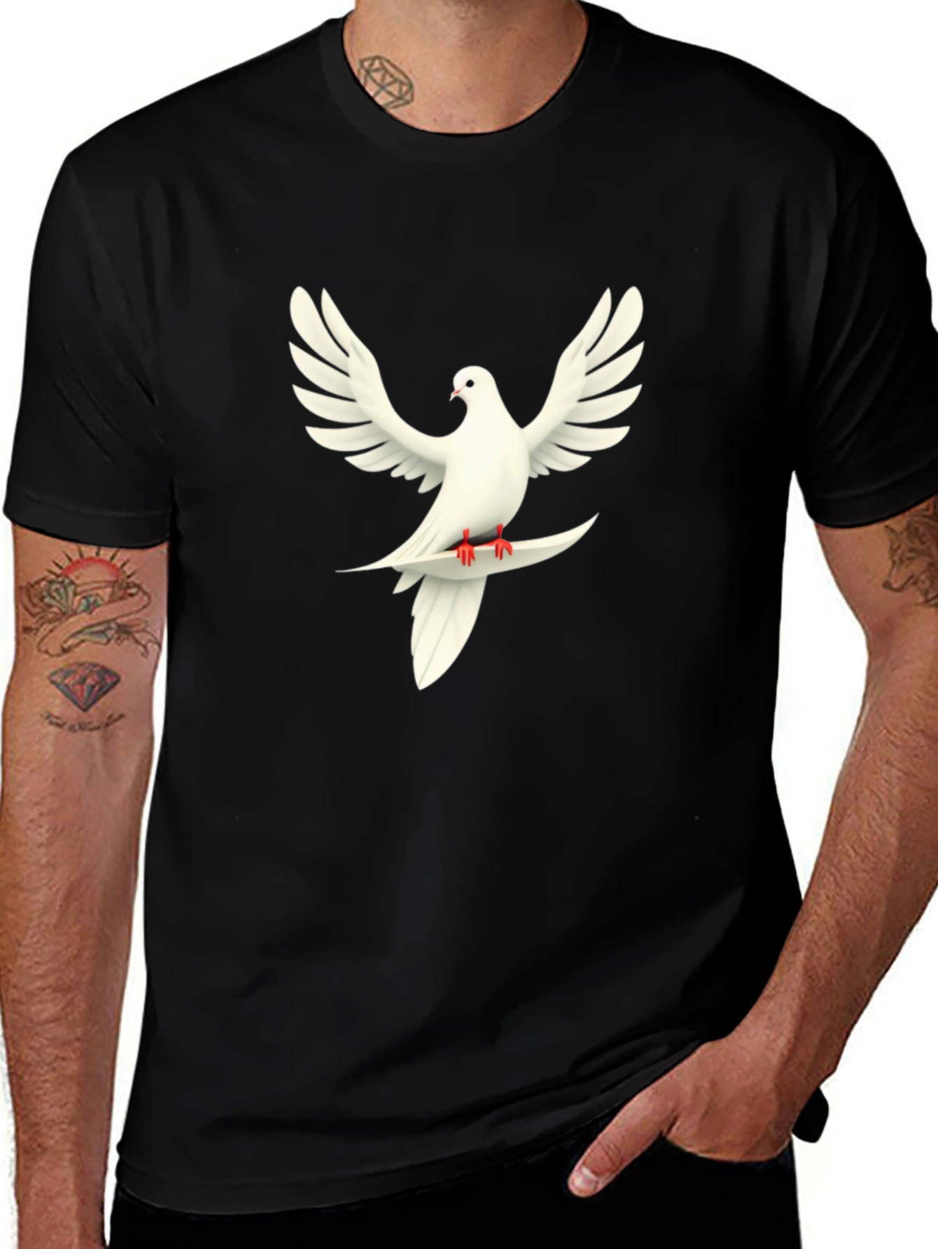Variant 10 of Dove Graphic Black T-Shirt