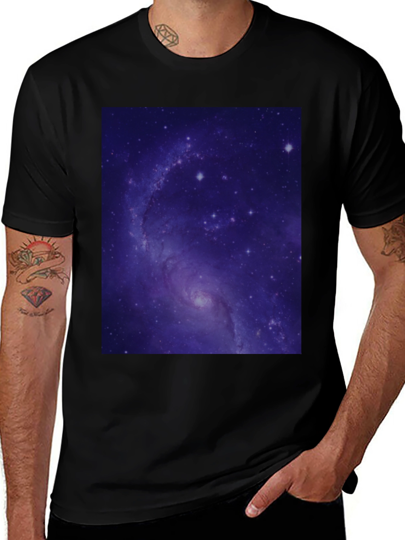 Variant 23 of Galaxy Print Black T-Shirt