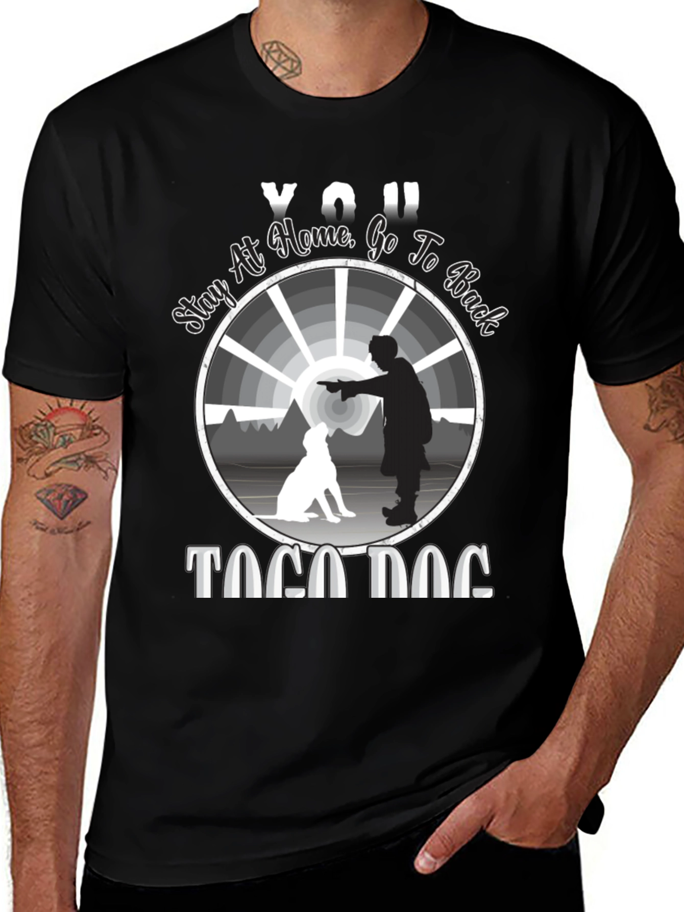 Toco Dog Graphic Tee: Stay Home, Go To Back