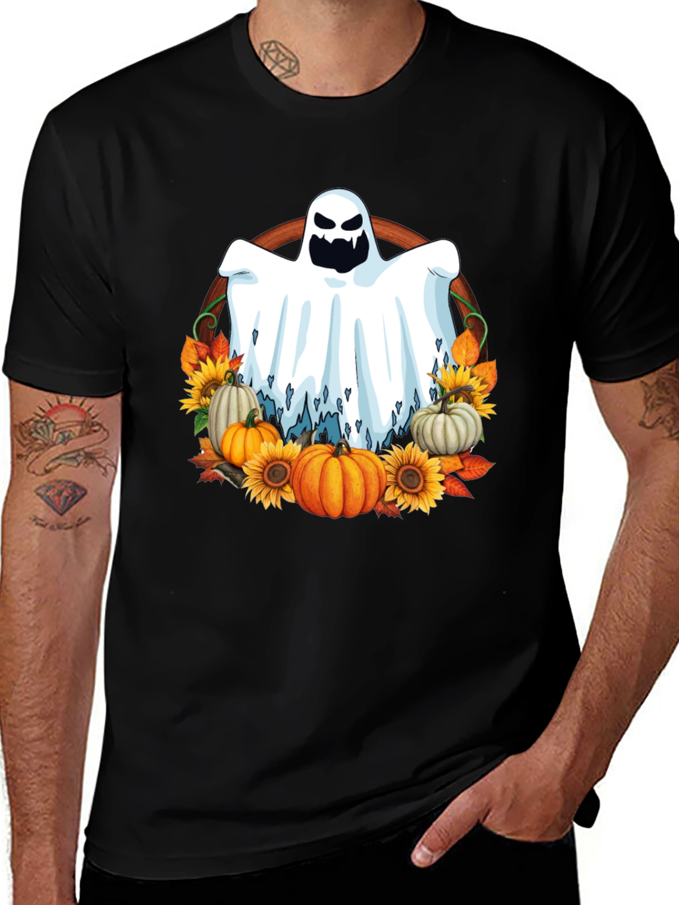 Ghost Pumpkin Halloween T-Shirt