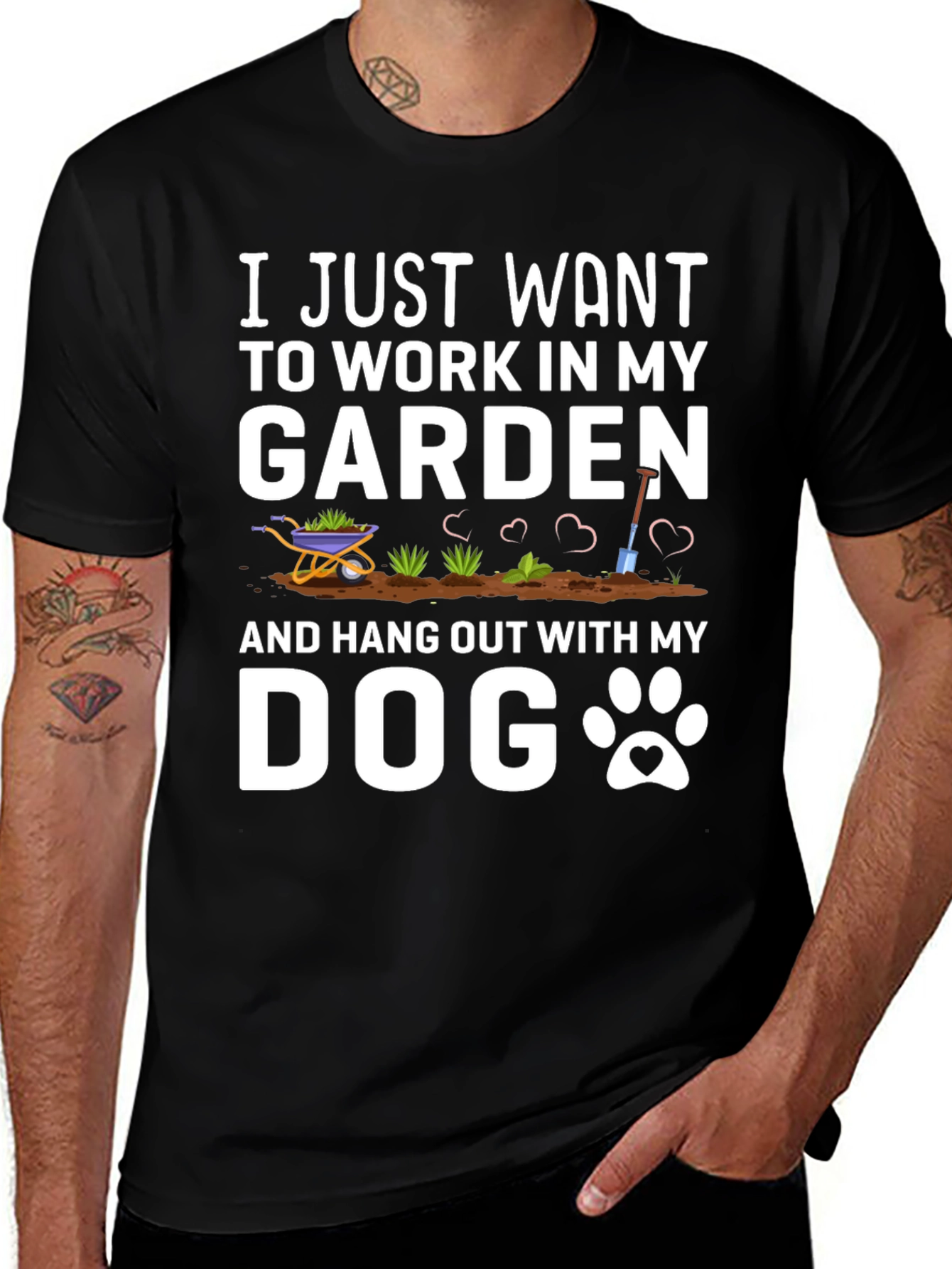 Variant 21 of Work in My Garden & Hang Out With My Dog Graphic Tee