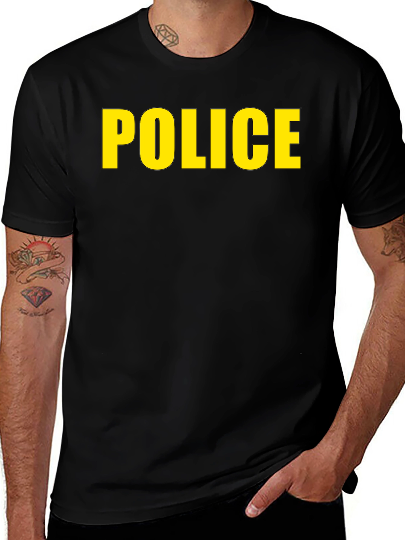 Variant 30 of Bold "POLICE" Graphic T-Shirt