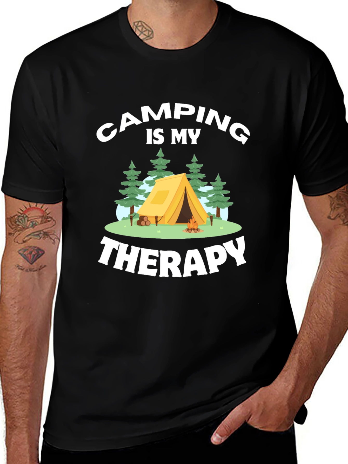 Camping is My Therapy Graphic T-Shirt