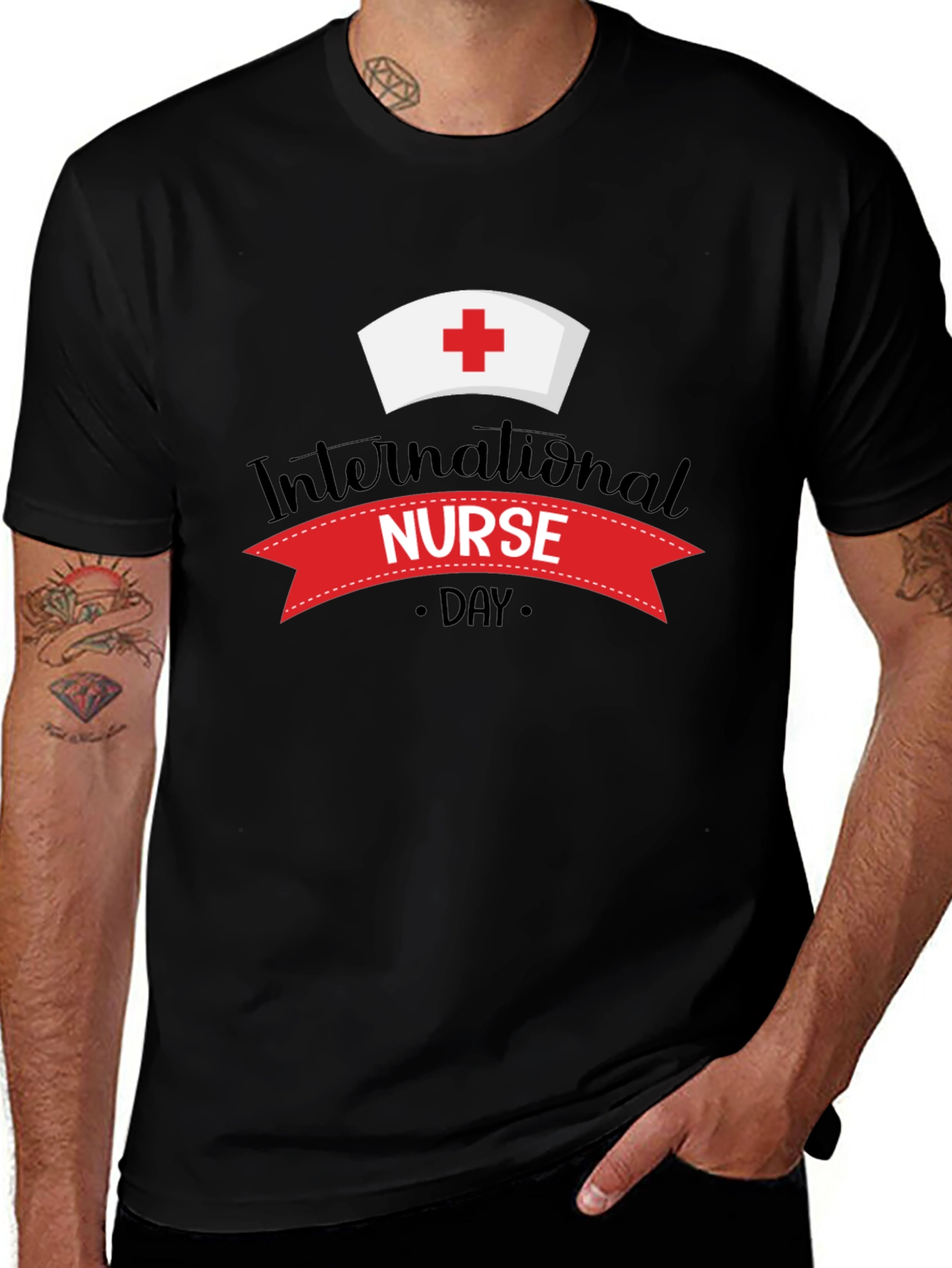 Variant 2 of International Nurse Day T-Shirt - Black