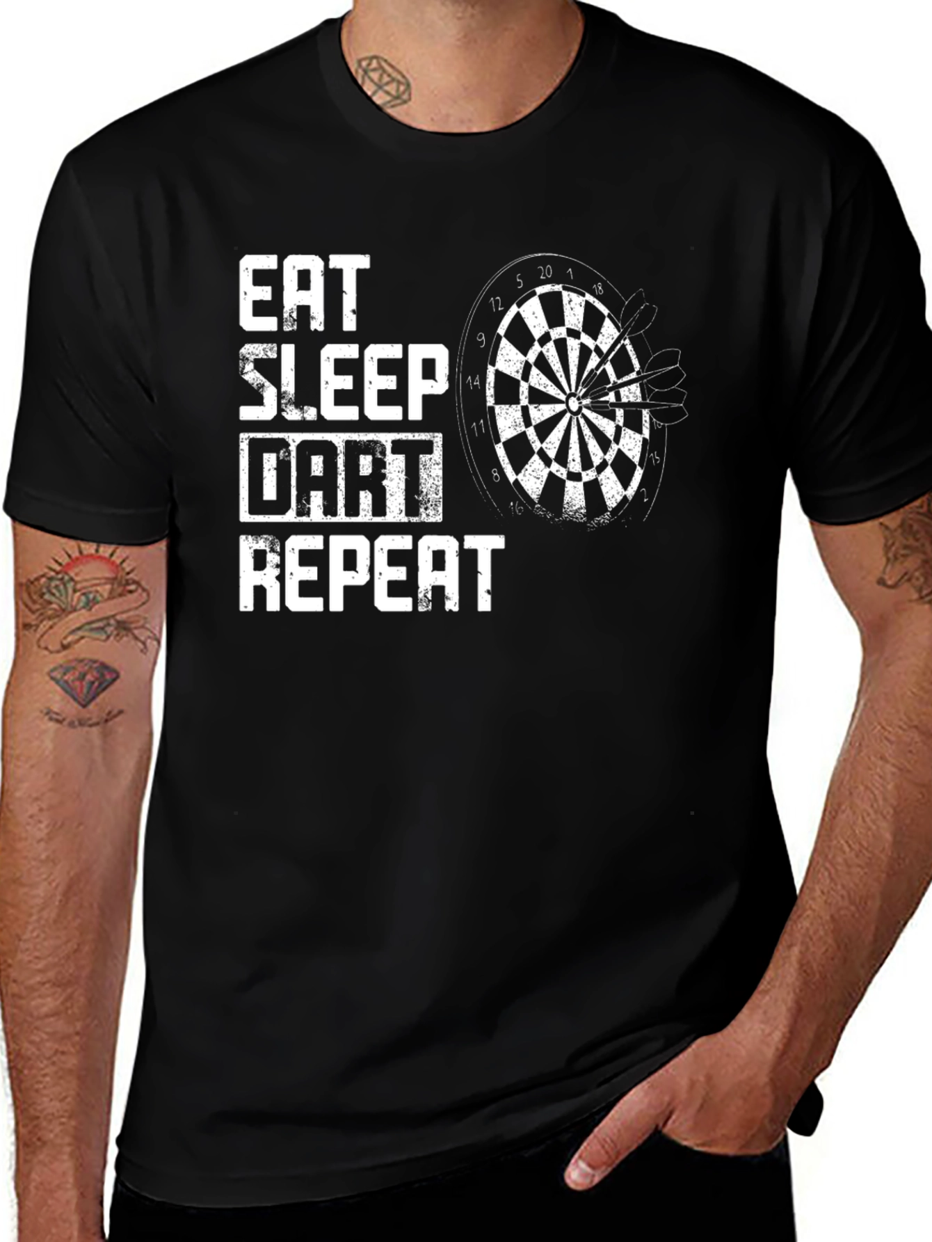 Variant 20 of Eat Sleep Dart Repeat T-Shirt