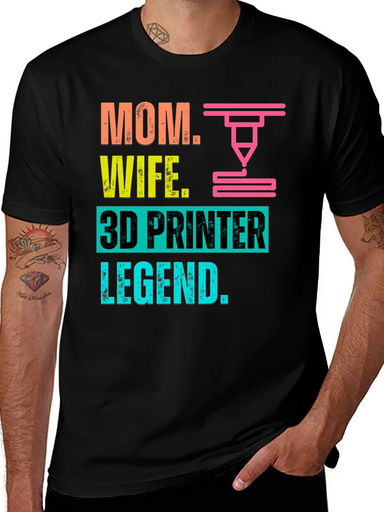 Variant 20 of Mom Wife 3D Printer Legend T-Shirt