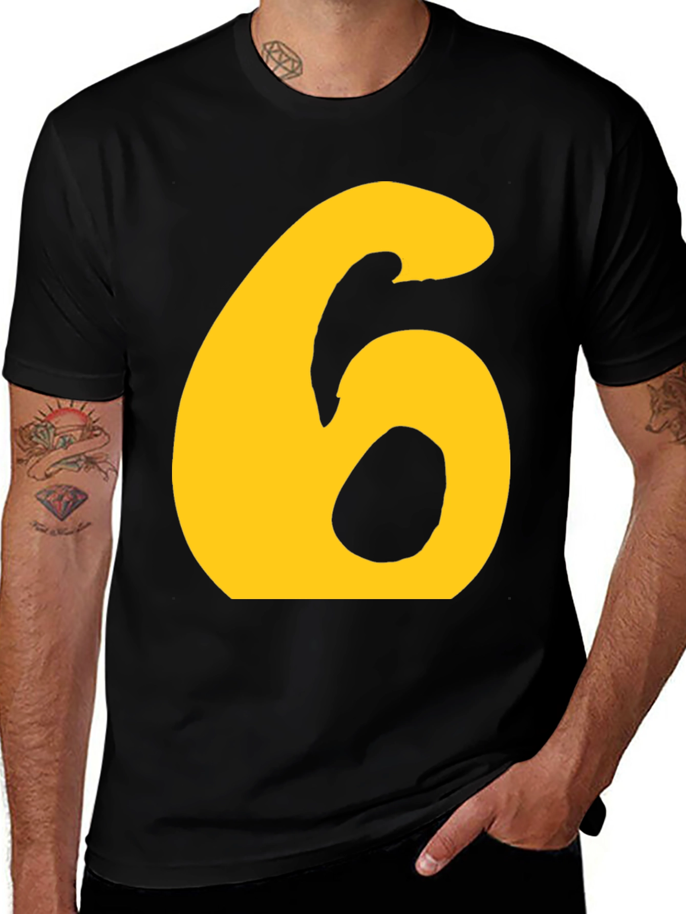 Variant 29 of Bold Number 6 Graphic T-Shirt