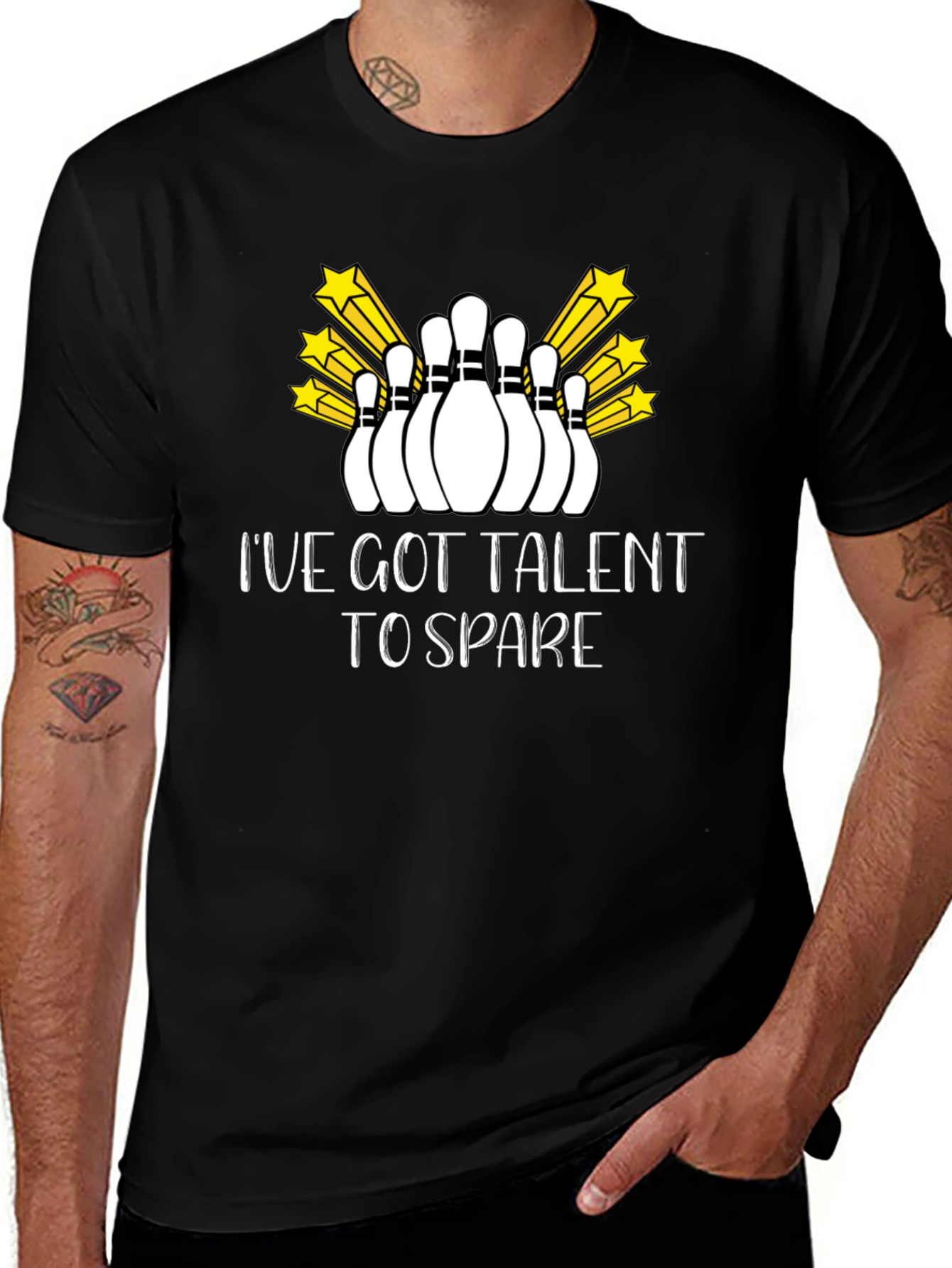Variant 17 of Bowling Talent T-Shirt - I've Got Talent to Spare!