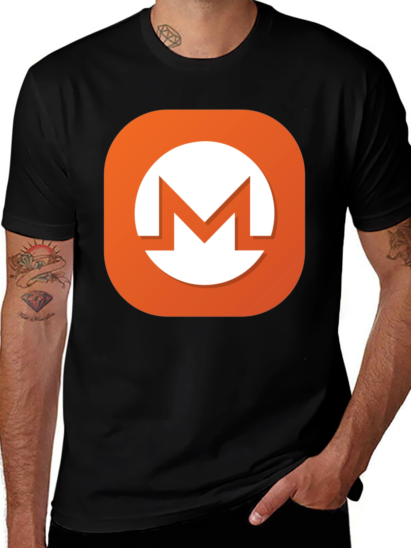 Variant 5 of Monero Crypto T-Shirt Black Cotton Blend