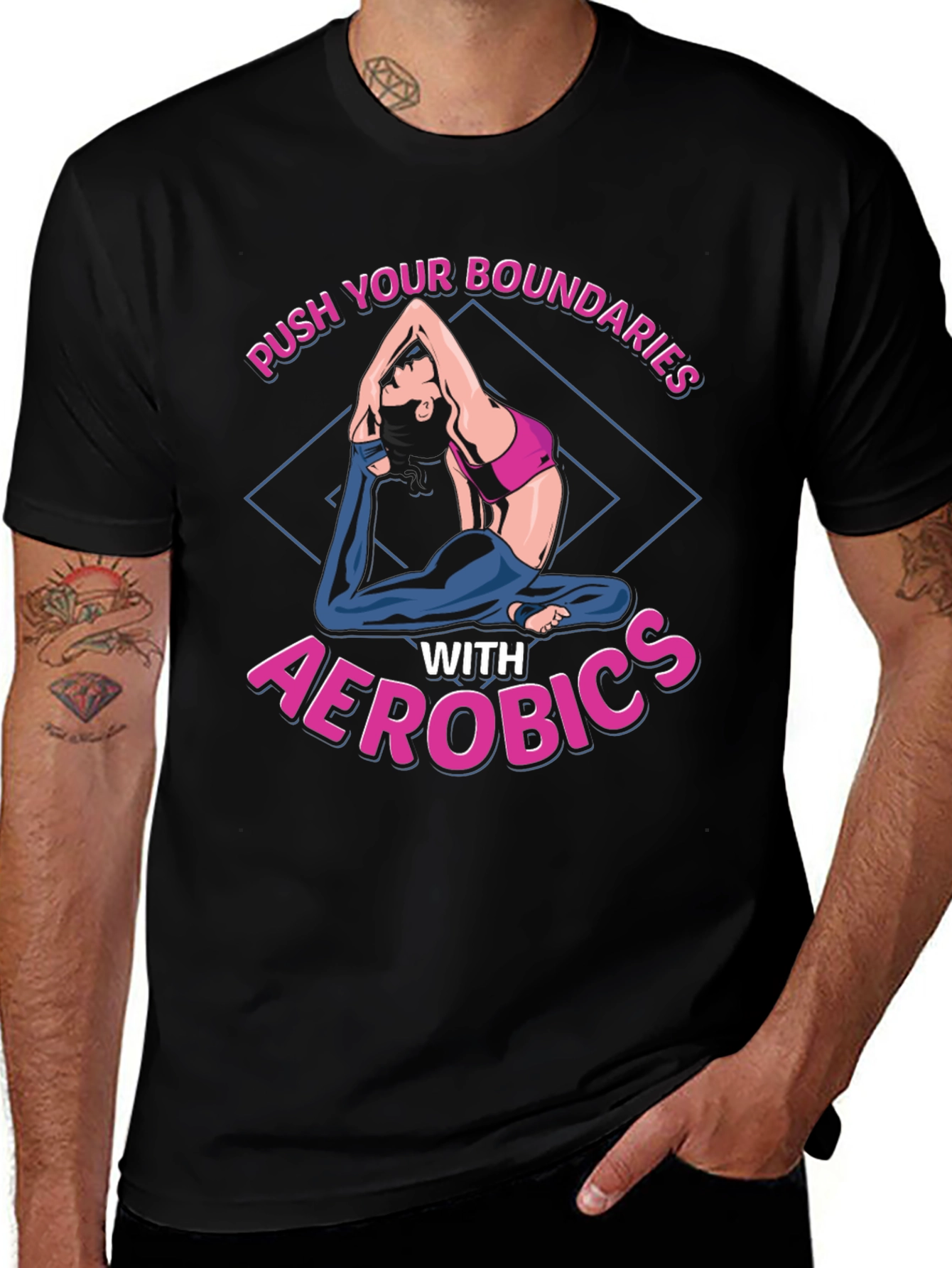 Variant 21 of Aerobics Graphic T-Shirt - Push Your Boundaries