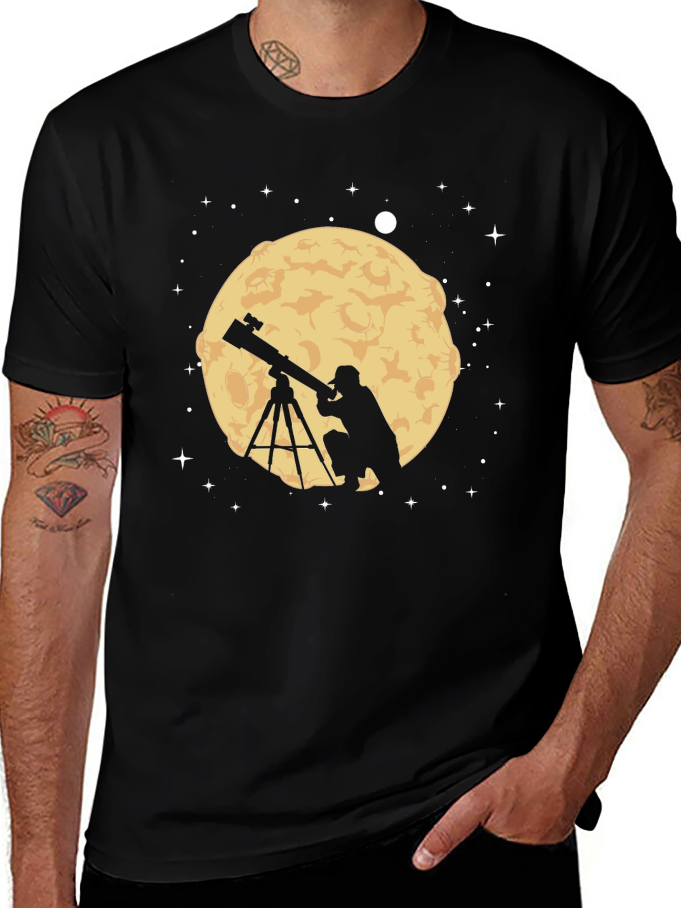 Variant 7 of Astronomer Moon Gazing Graphic Tee