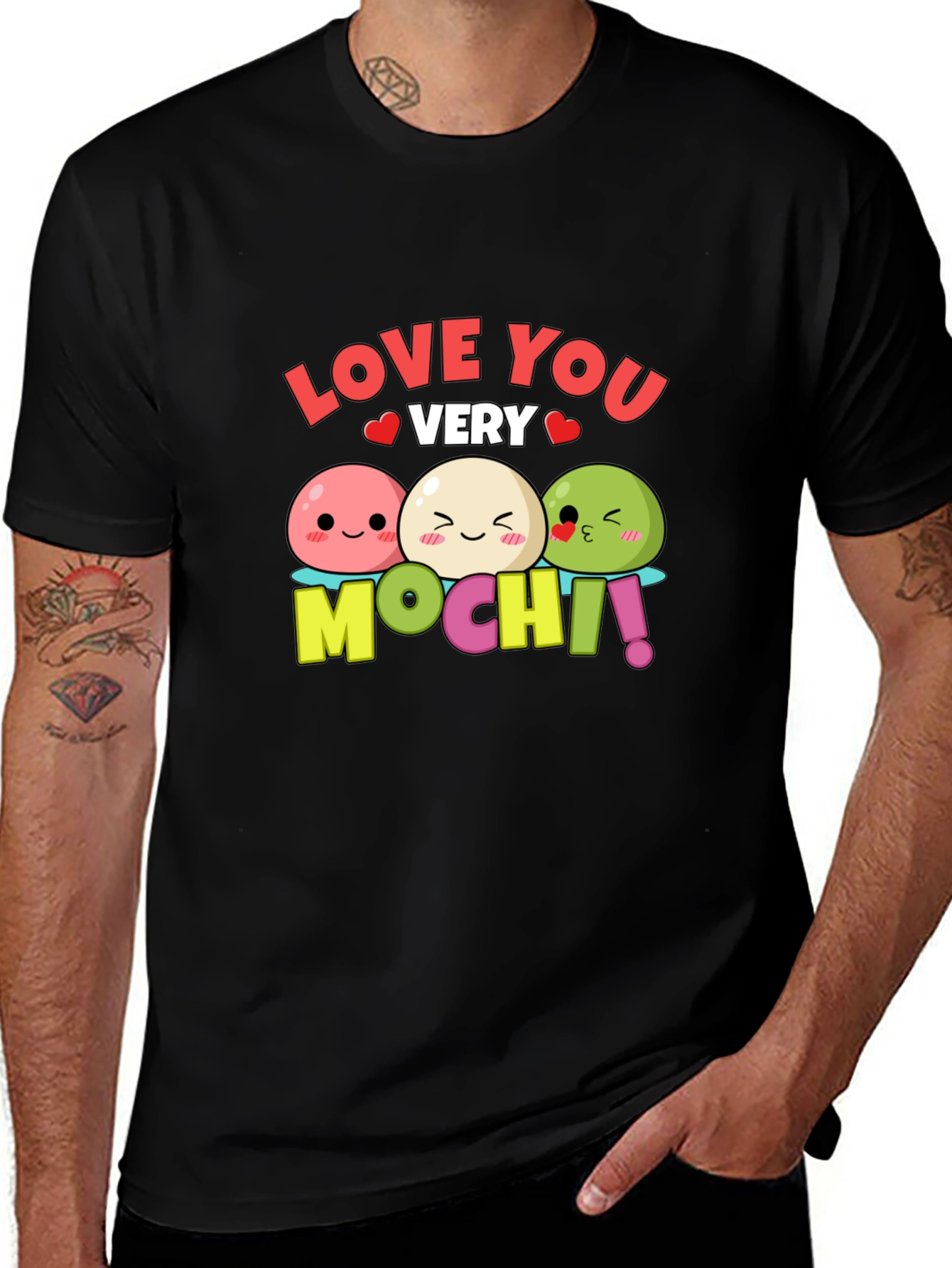 Variant 25 of Love You Very Mochi T-Shirt - Cute Kawaii Design