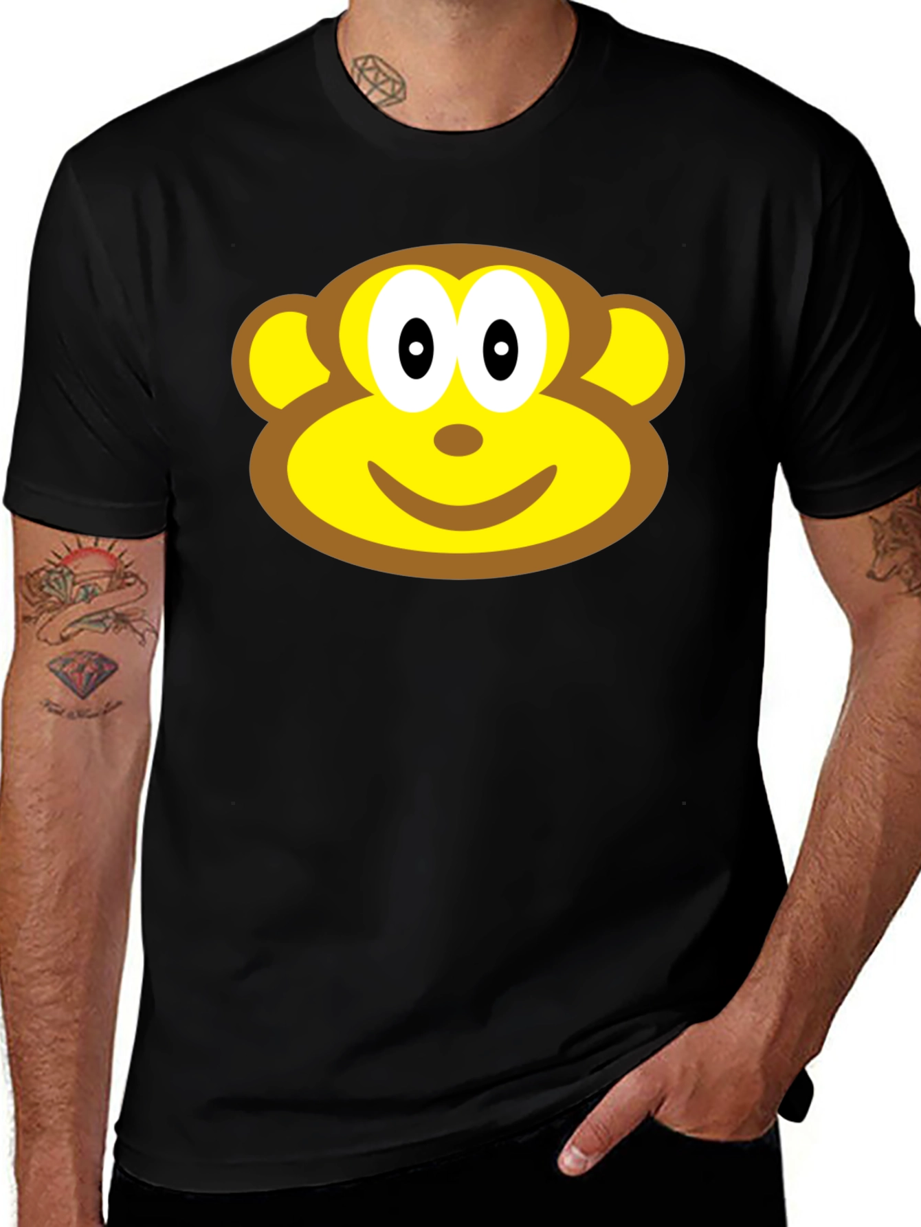 Variant 23 of Monkey Face Graphic T-Shirt - Fun, Casual Wear