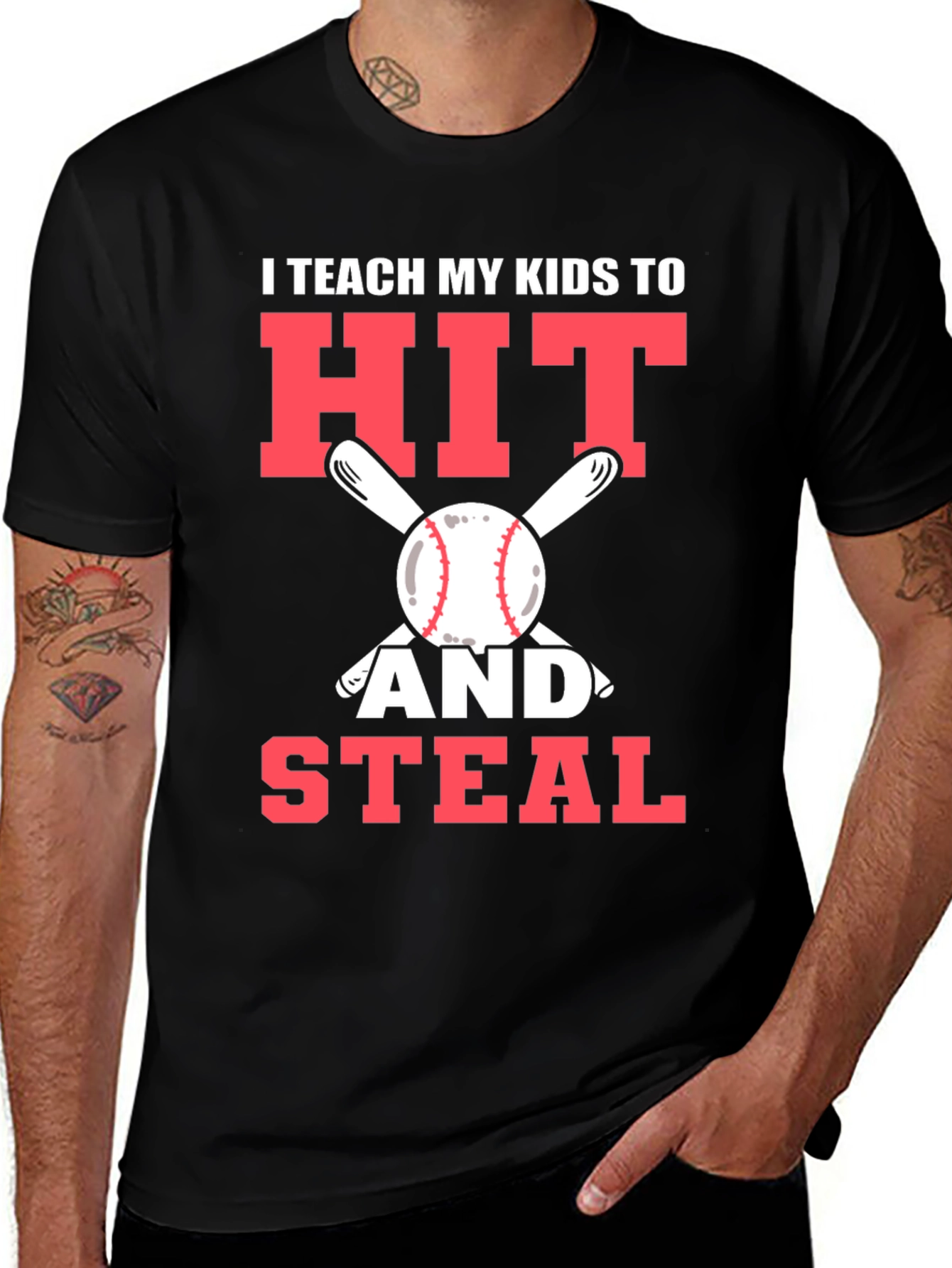Variant 24 of I Teach My Kids To Hit and Steal T-Shirt