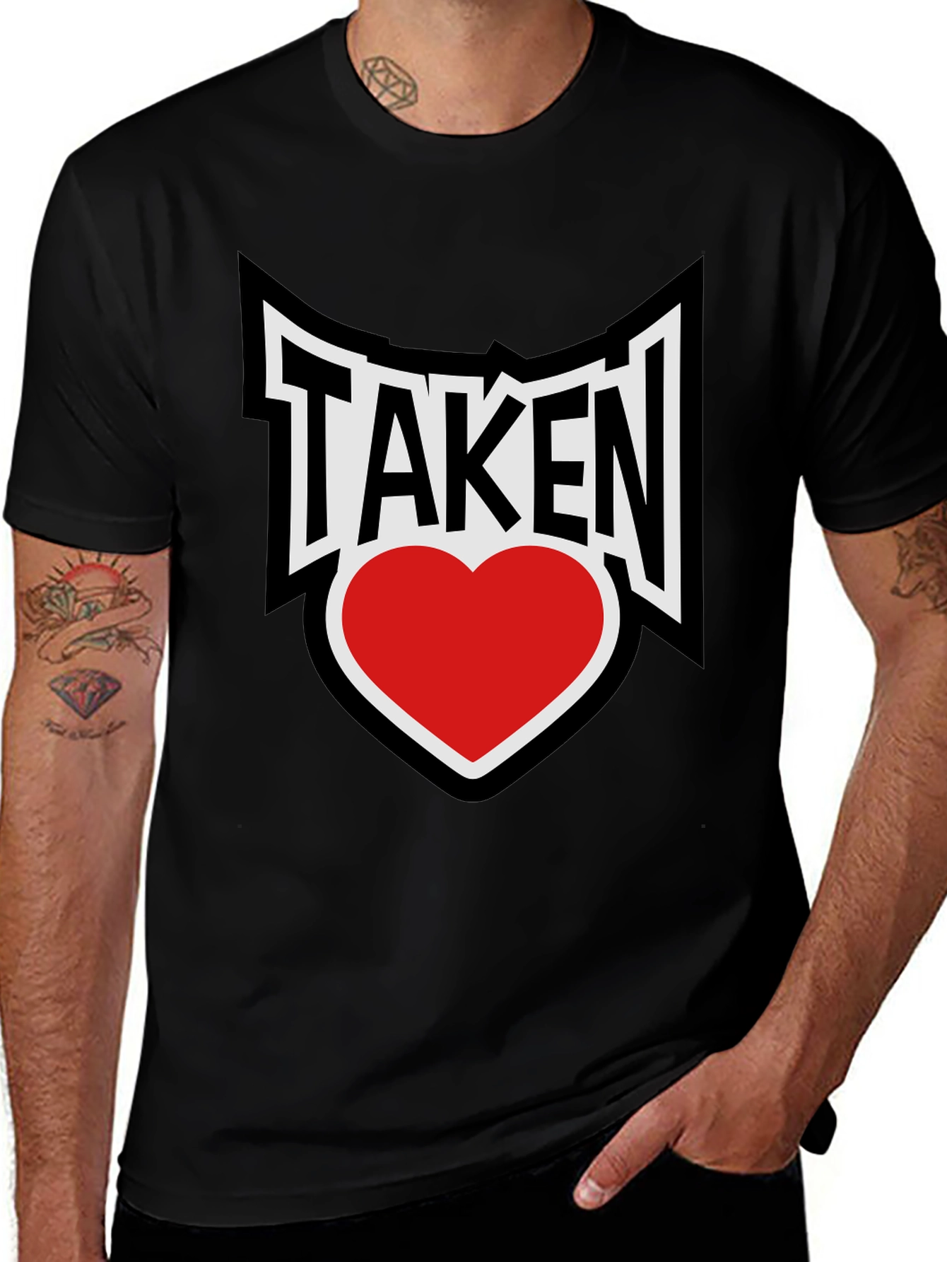 Taken Heart Graphic T-Shirt - Black Cotton Tee