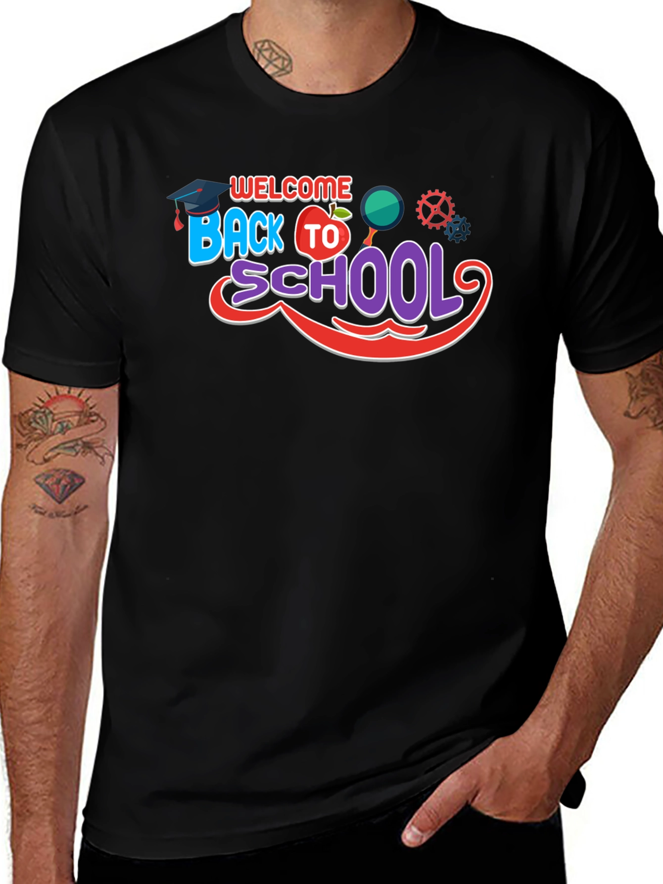 Welcome Back To School Black T-Shirt
