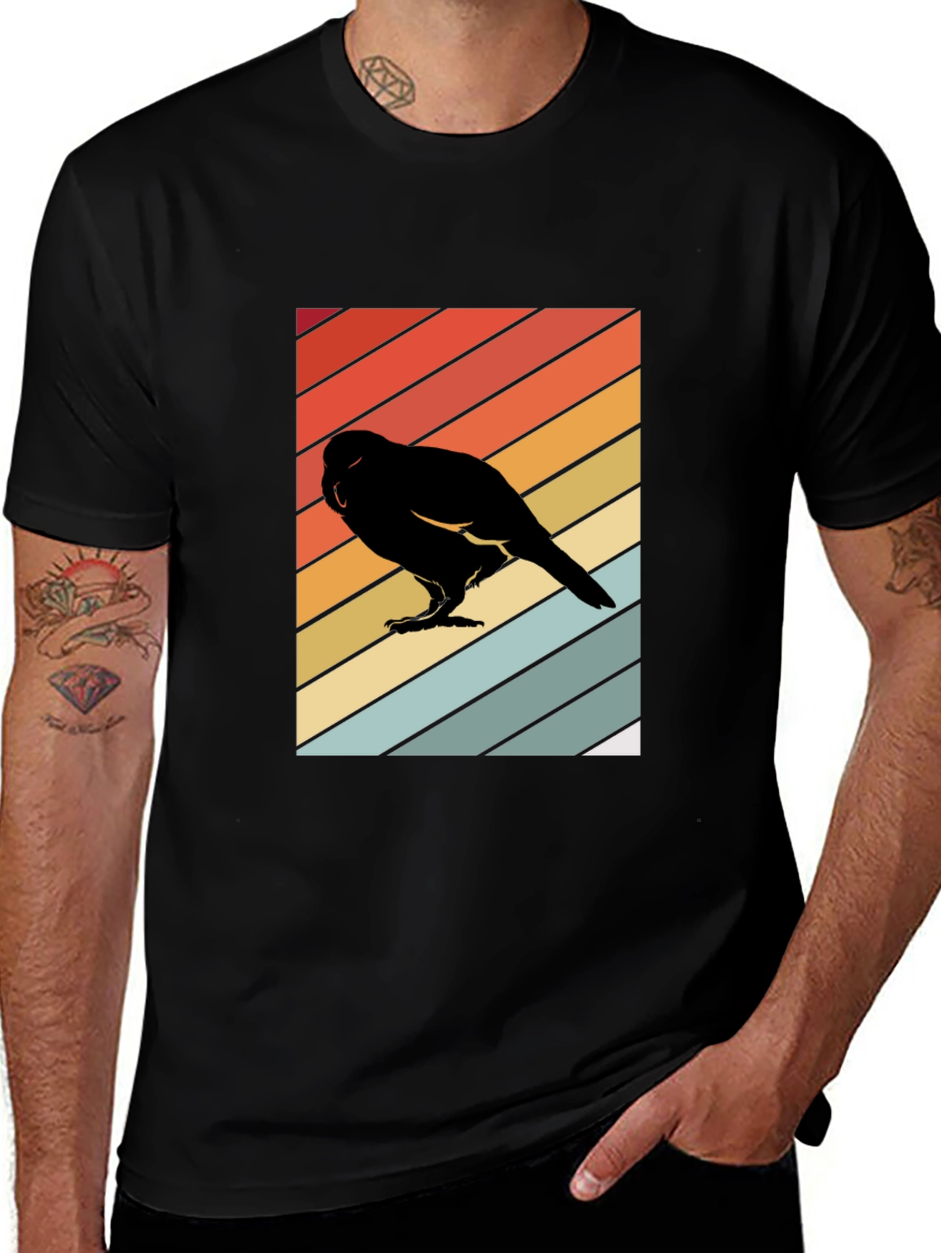 Variant 11 of Retro Bird Silhouette T-Shirt