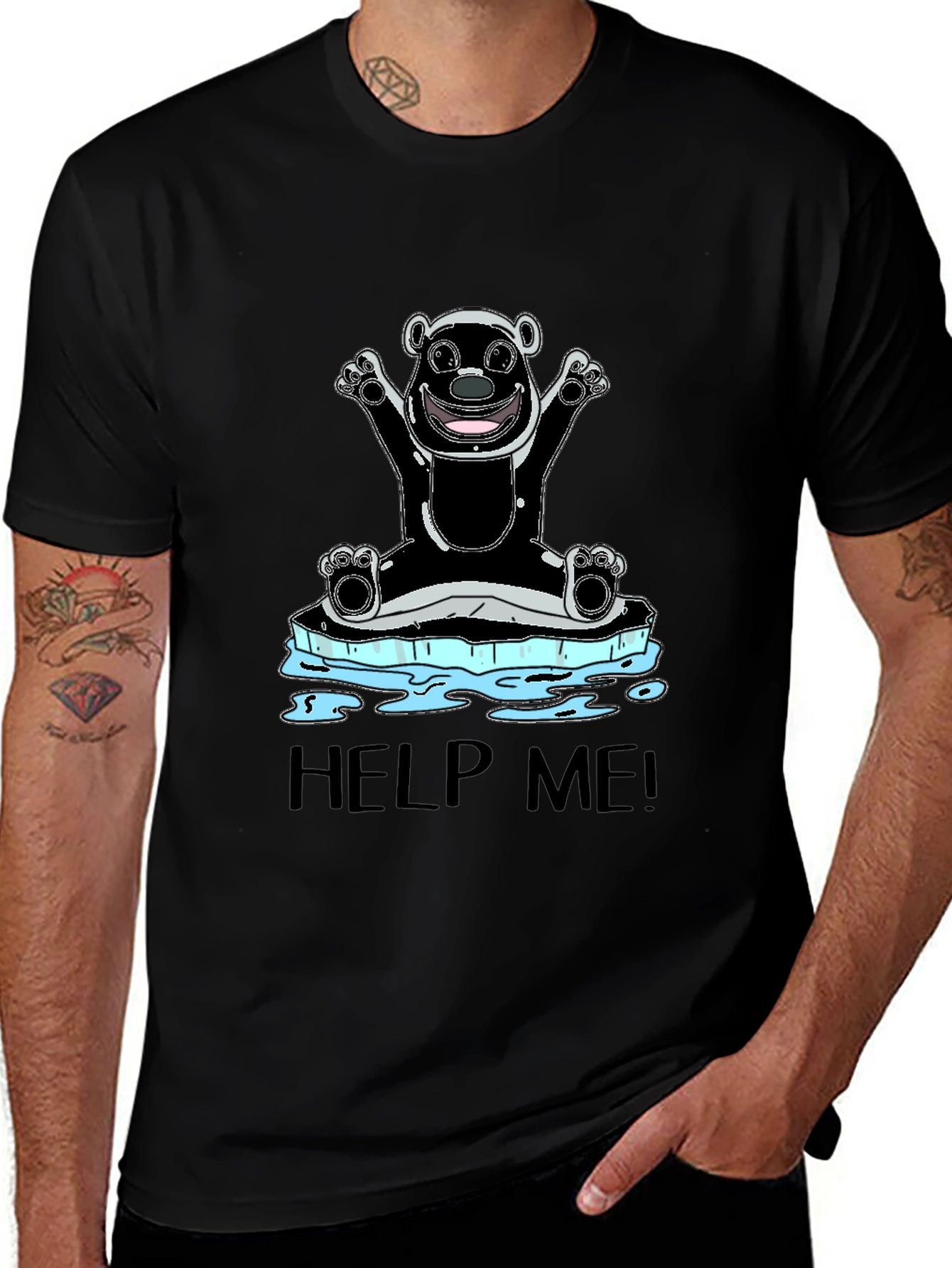 Help Me Polar Bear Graphic Tee