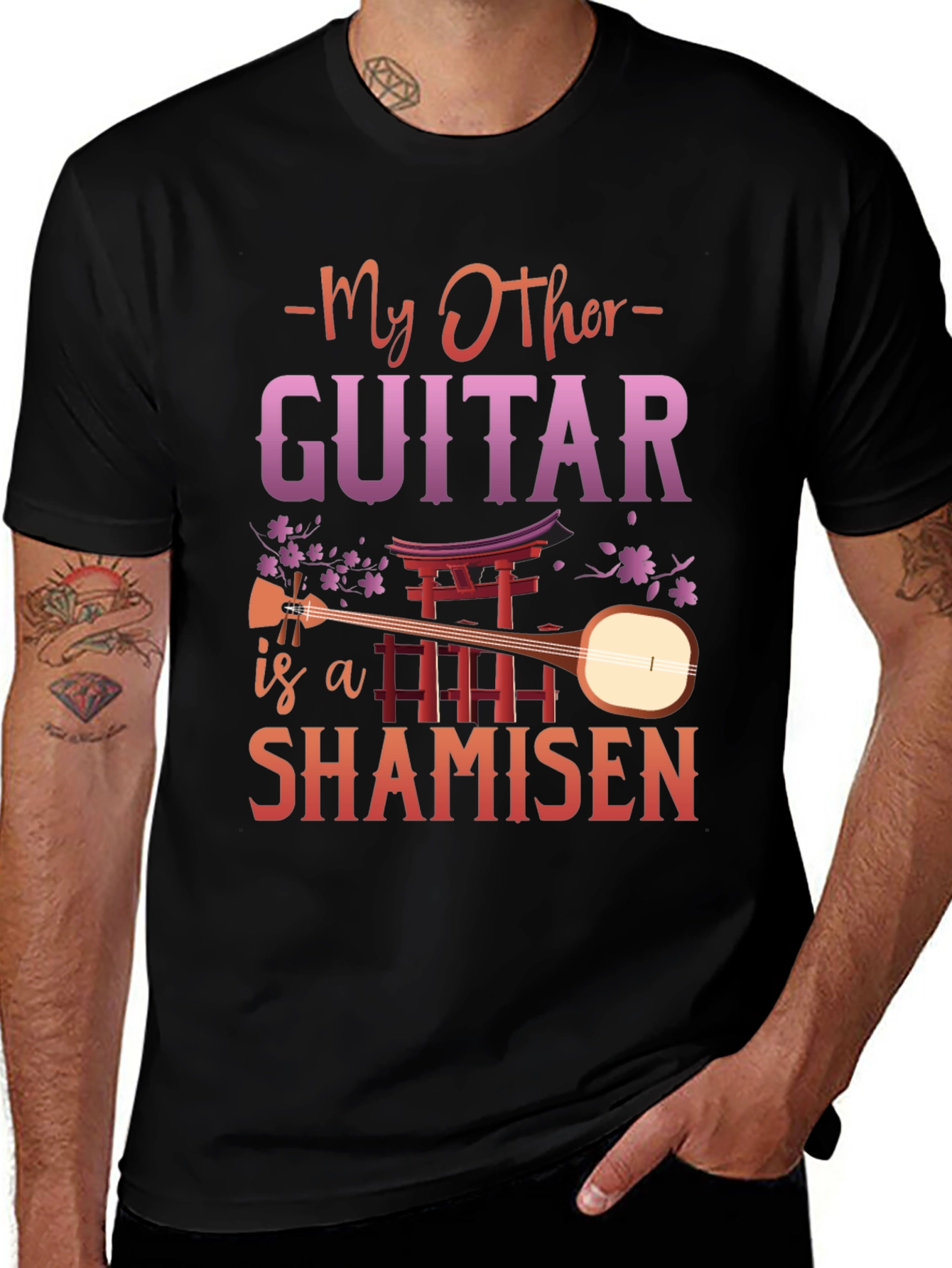 Variant 2 of My Other Guitar Is a Shamisen T-Shirt