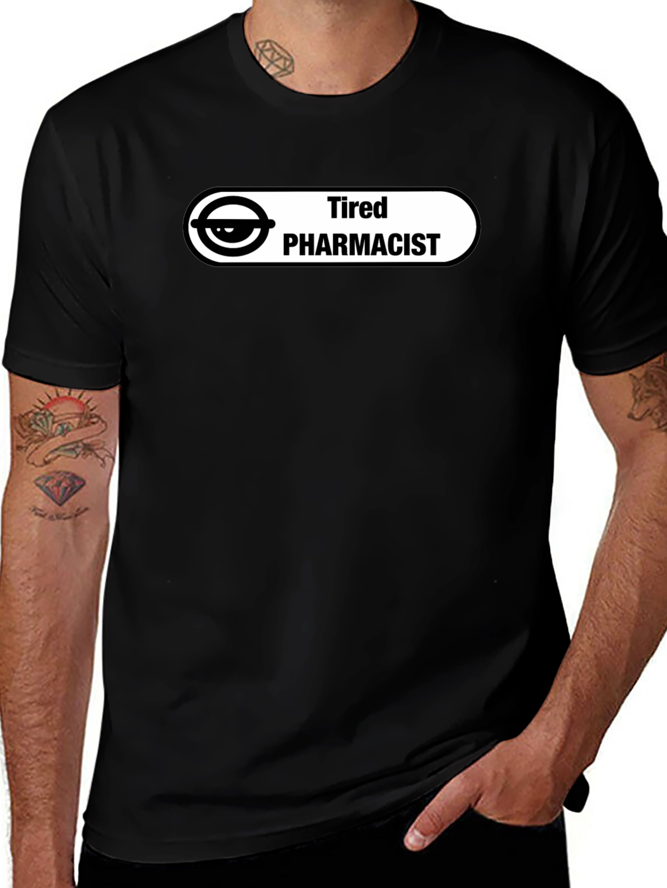 Variant 16 of Tired Pharmacist T-Shirt - Funny Design
