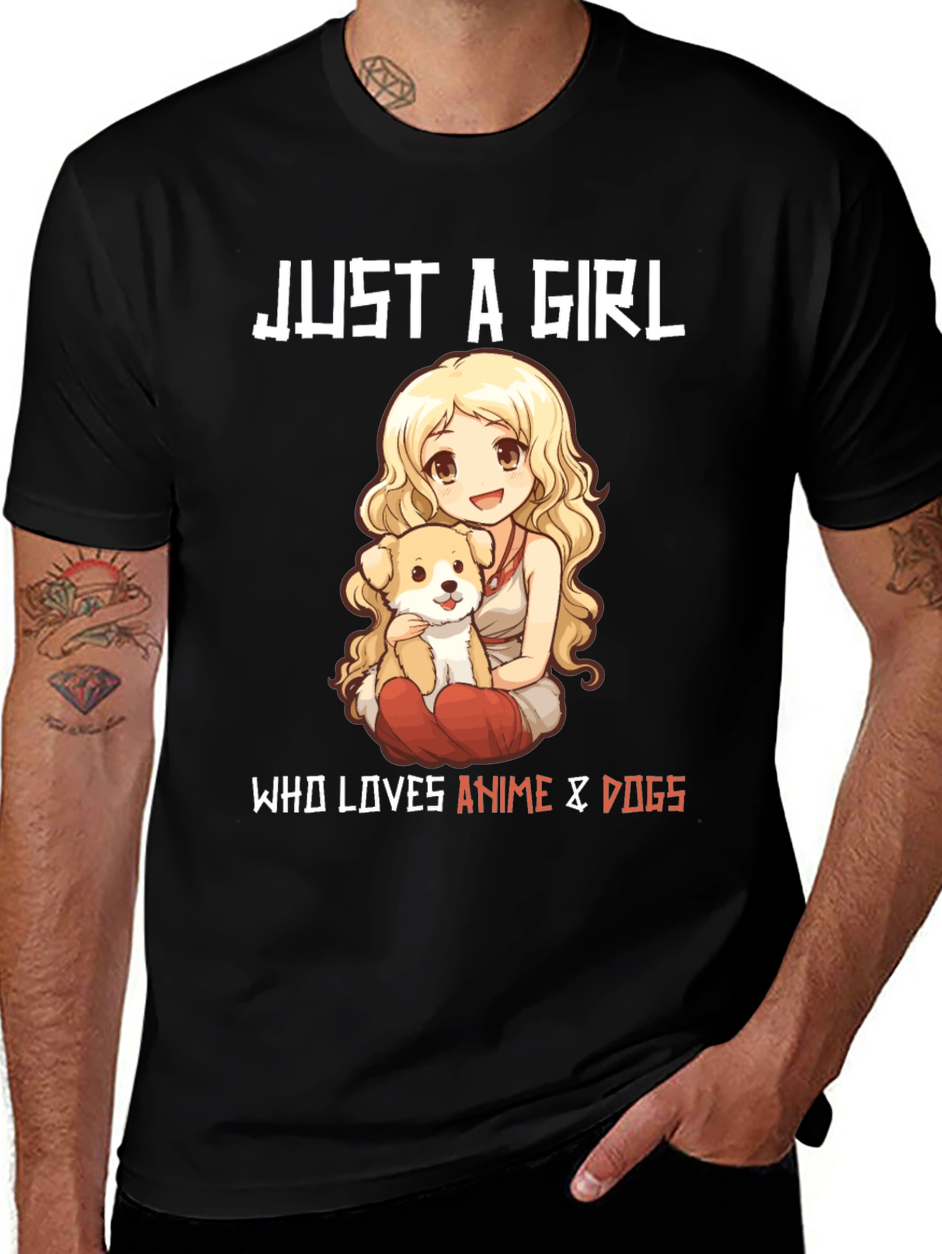 Variant 21 of Anime and Dog Lover's T-Shirt