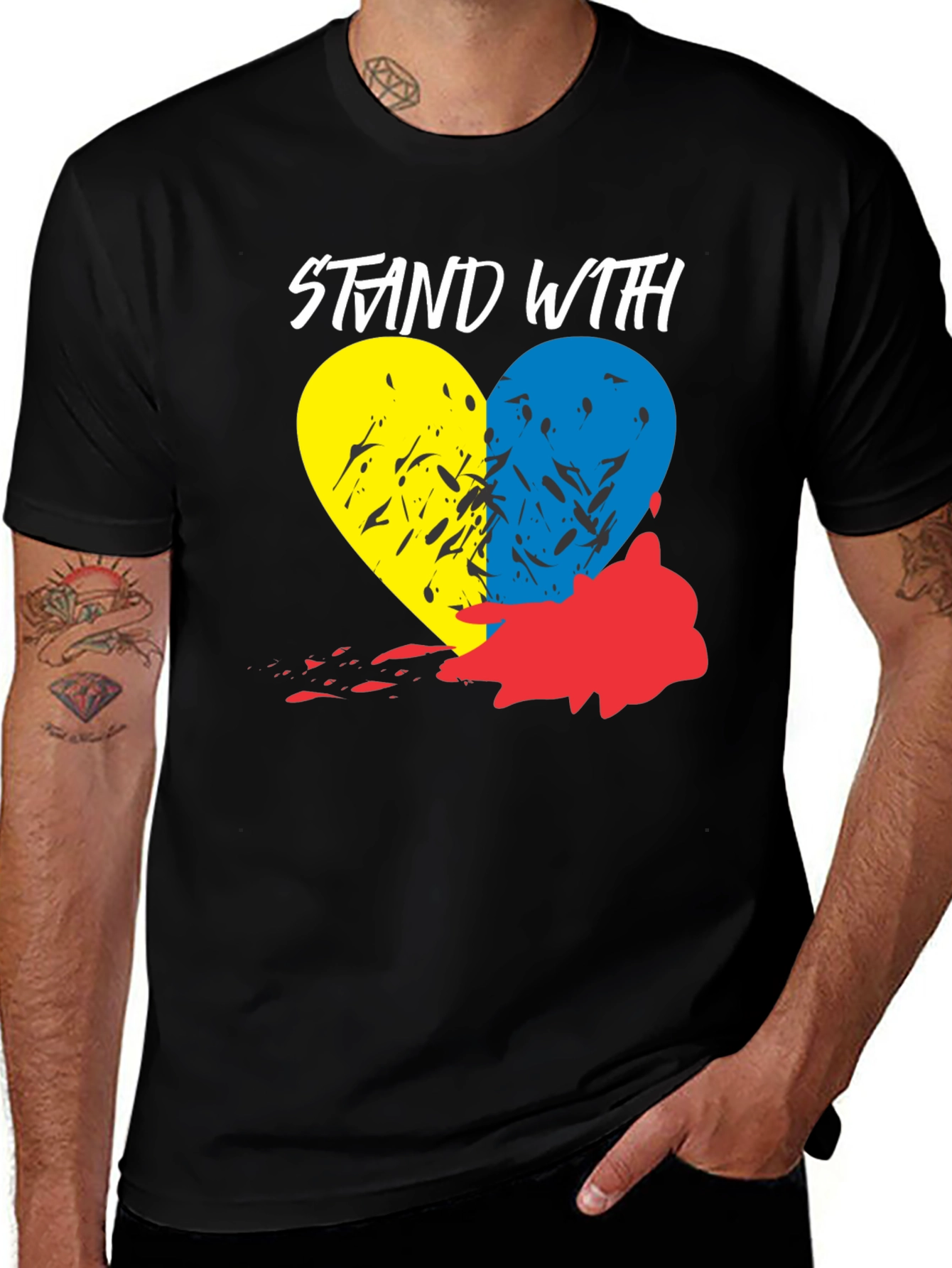 Stand With Ukraine Heart T-Shirt