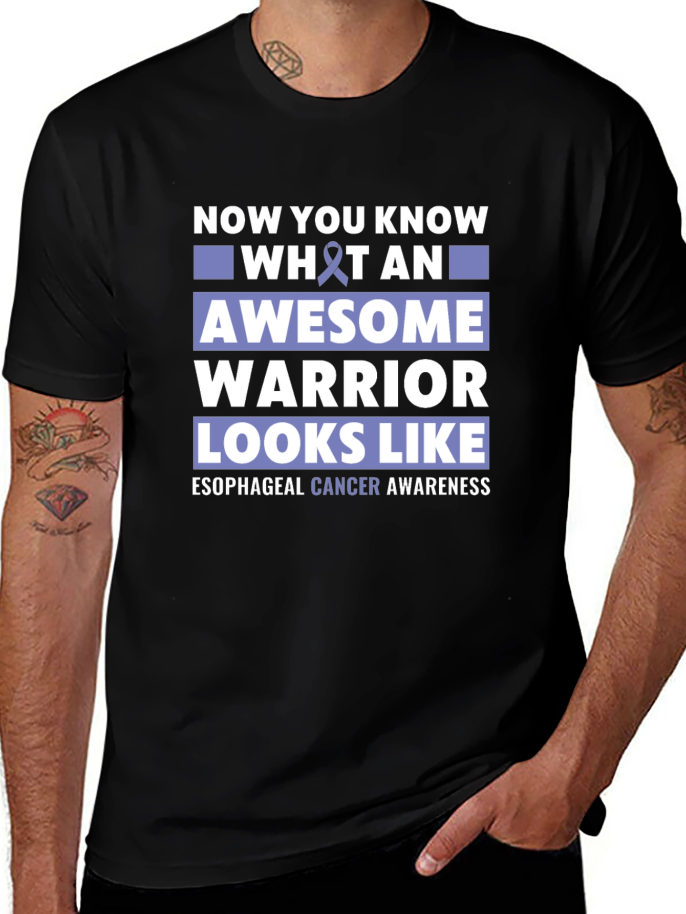Awesome Warrior Esophageal Cancer Awareness T-Shirt