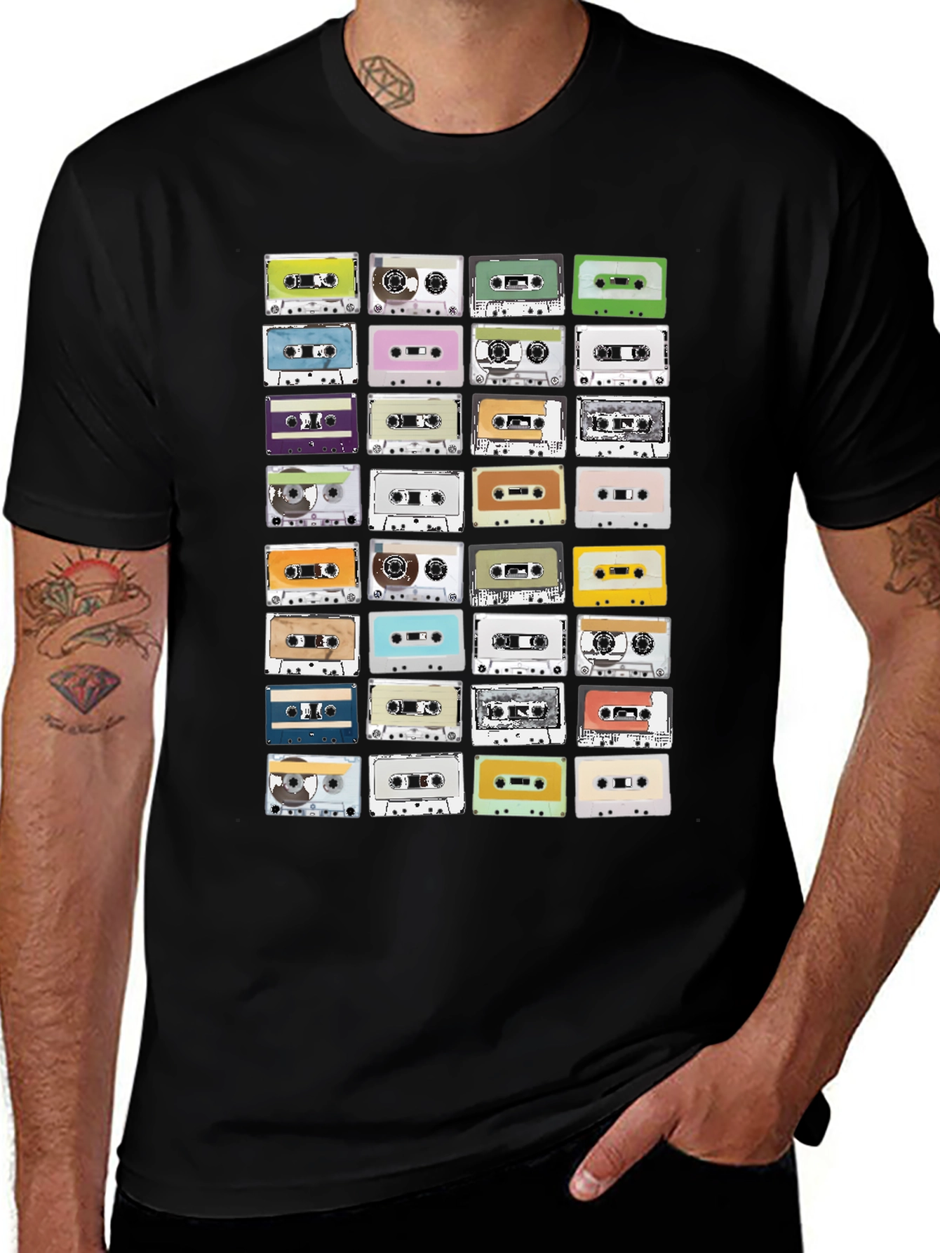 Variant 19 of Retro Cassette Tape Graphic T-Shirt
