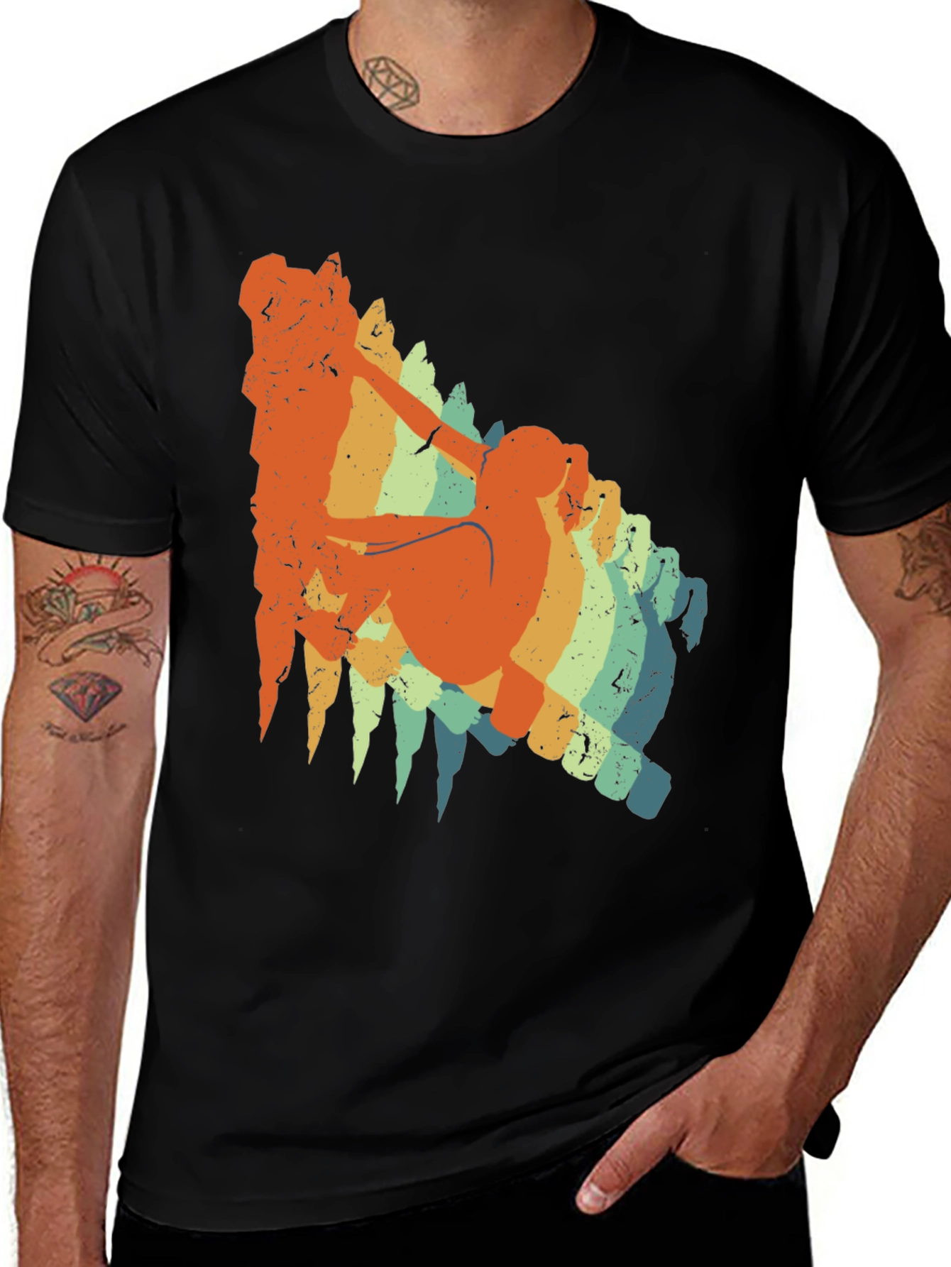 Variant 23 of Retro Rock Climber Graphic T-Shirt