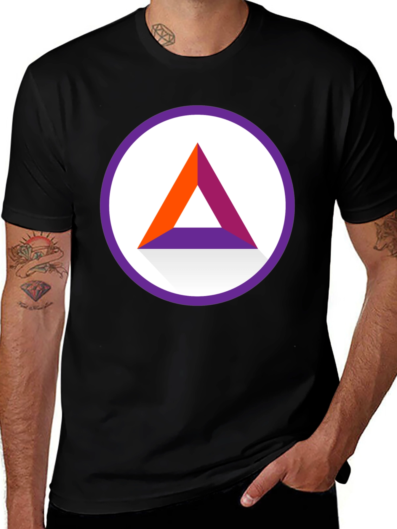 Variant 12 of Modern Triangle Graphic Tee - Casual Comfort